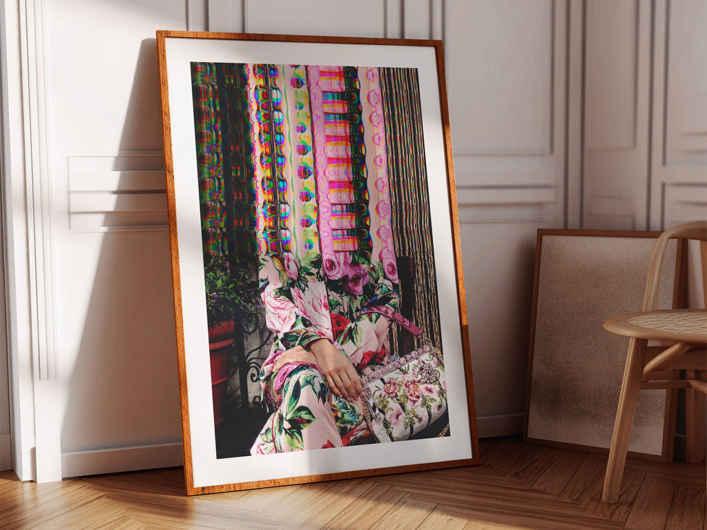 Eccentric Glitch Art Print - Colorful Abstract Digital Wall Art for Home Decor | Untitled (202) Giclée Print