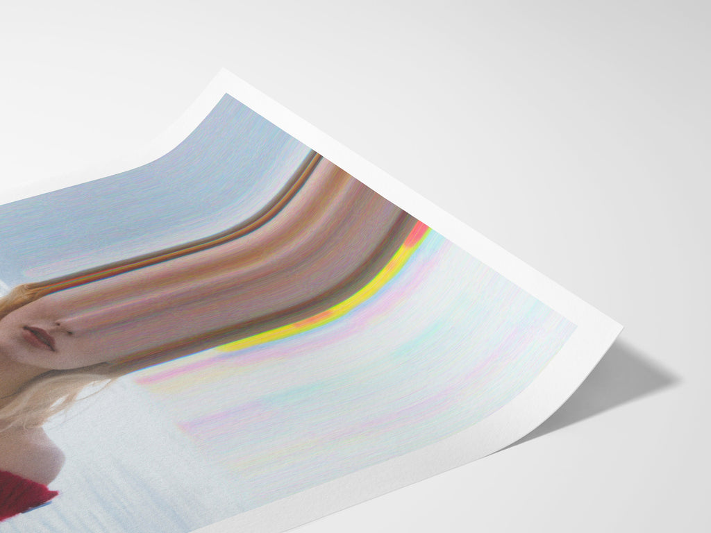 Surreal Blue Water Altered Fashion Photo Wall Art - Eclectic Boho Wall Decor for Living Room, Office, Bedroom | Untitled (204) Giclée Print