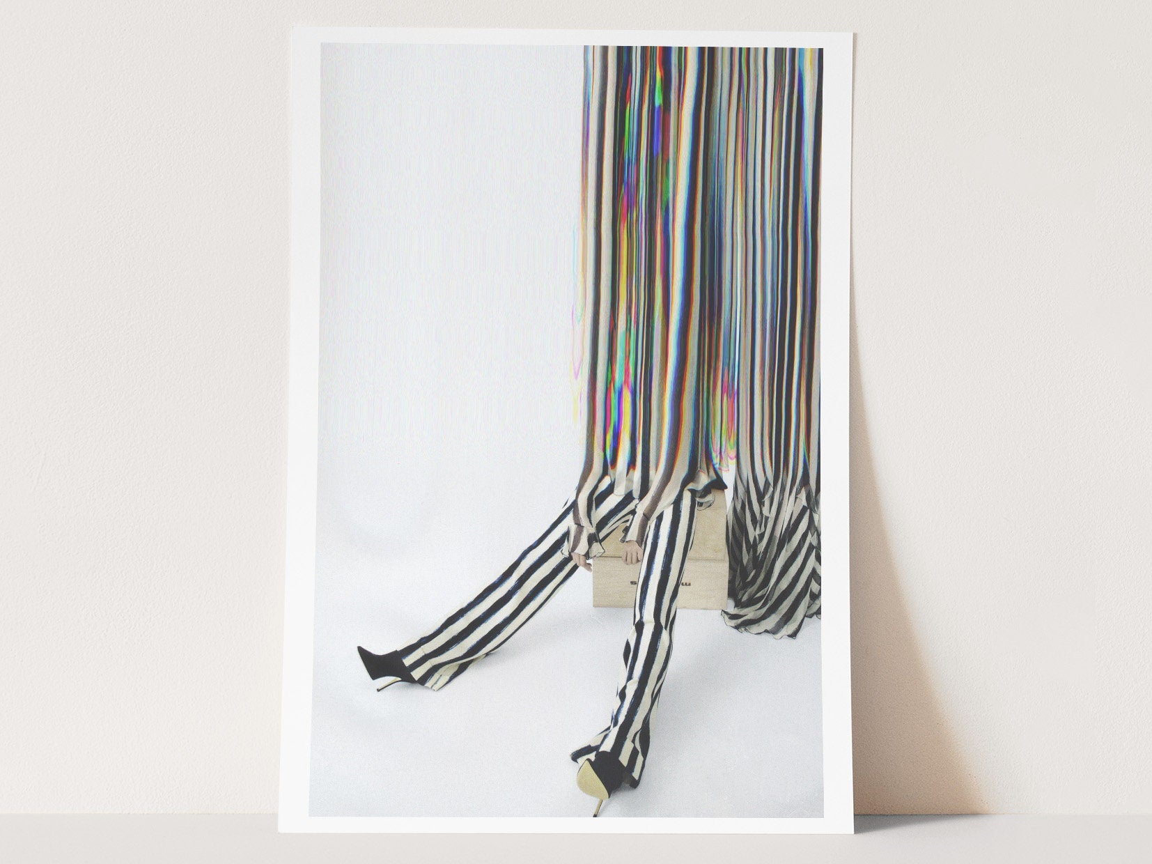 Trippy Altered Fashion Photo Art - Surreal Colorful Psychedelic Wall Decor for Home, Office, Living, Dining | Untitled (210) Giclée Print