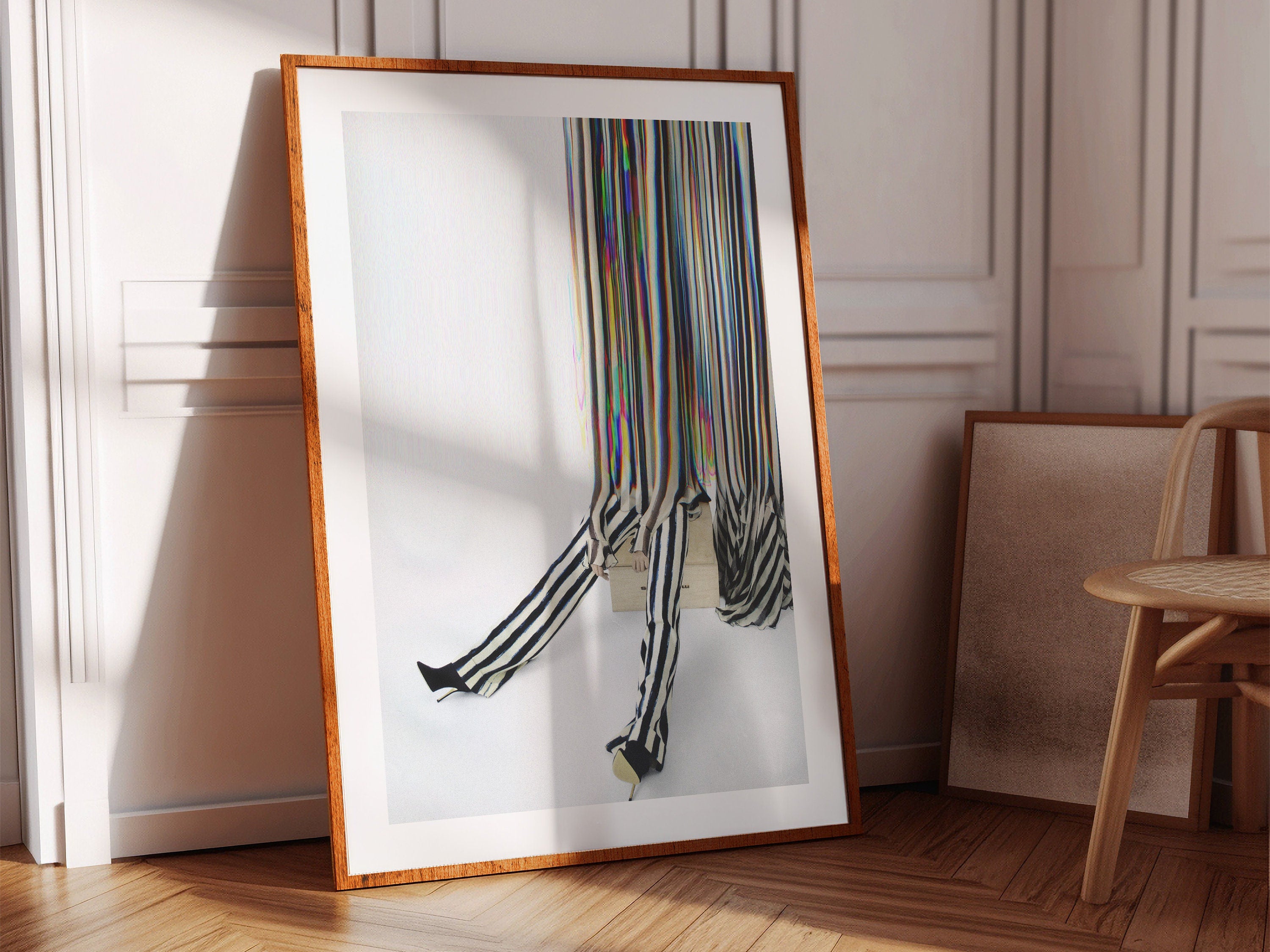 Trippy Altered Fashion Photo Art - Surreal Colorful Psychedelic Wall Decor for Home, Office, Living, Dining | Untitled (210) Giclée Print