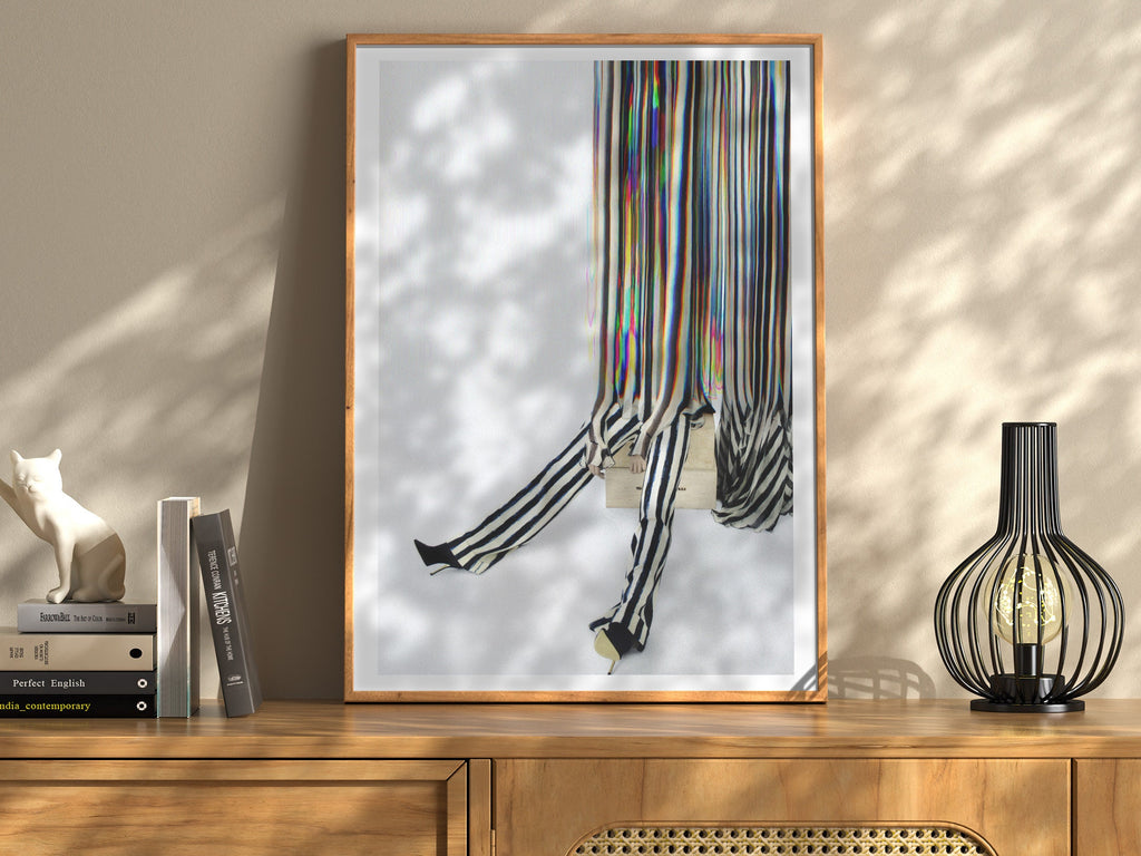 Trippy Altered Fashion Photo Art - Surreal Colorful Psychedelic Wall Decor for Home, Office, Living, Dining | Untitled (210) Giclée Print