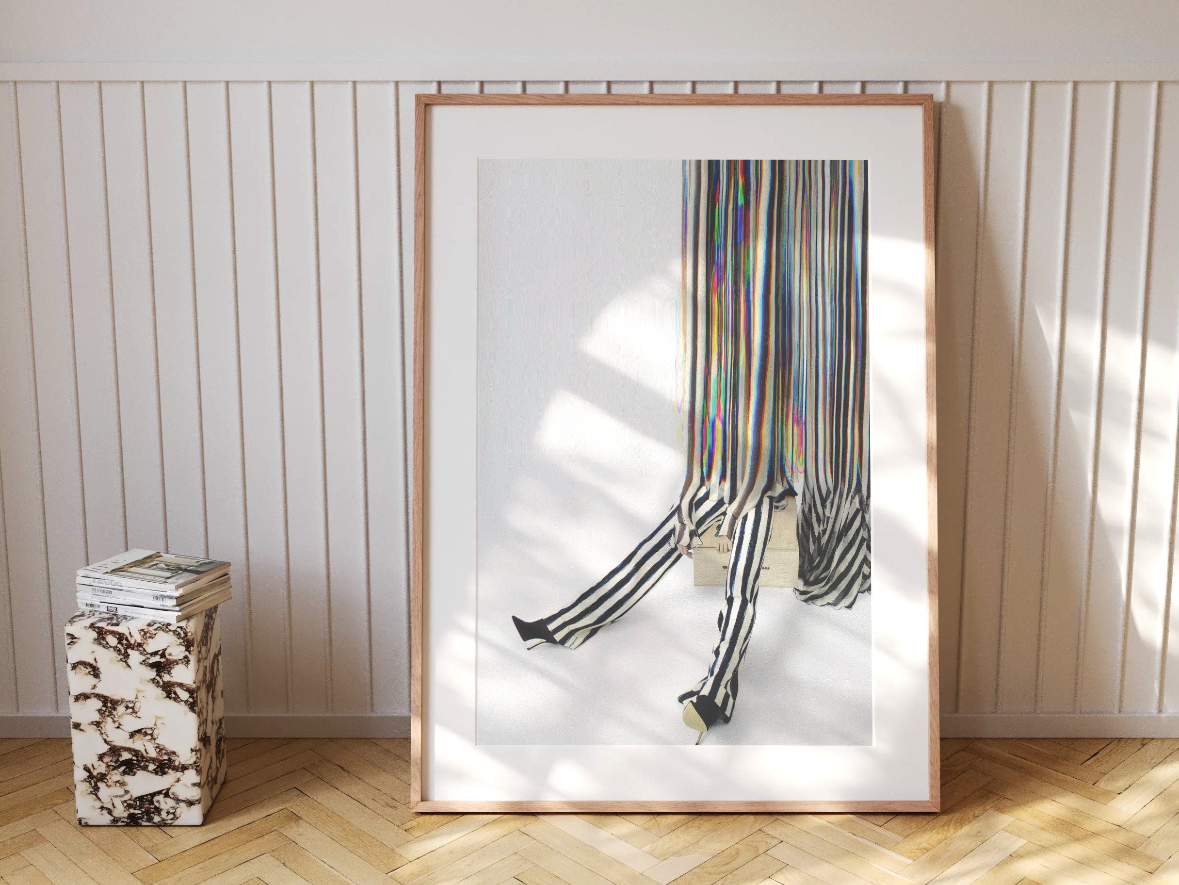 Trippy Altered Fashion Photo Art - Surreal Colorful Psychedelic Wall Decor for Home, Office, Living, Dining | Untitled (210) Giclée Print