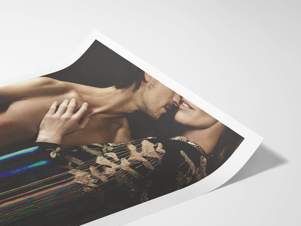 Intimate Altered Portrait of Embrace - Surreal Glitch Art Print for Contemporary Home Decor | Untitled (211) Giclée Print