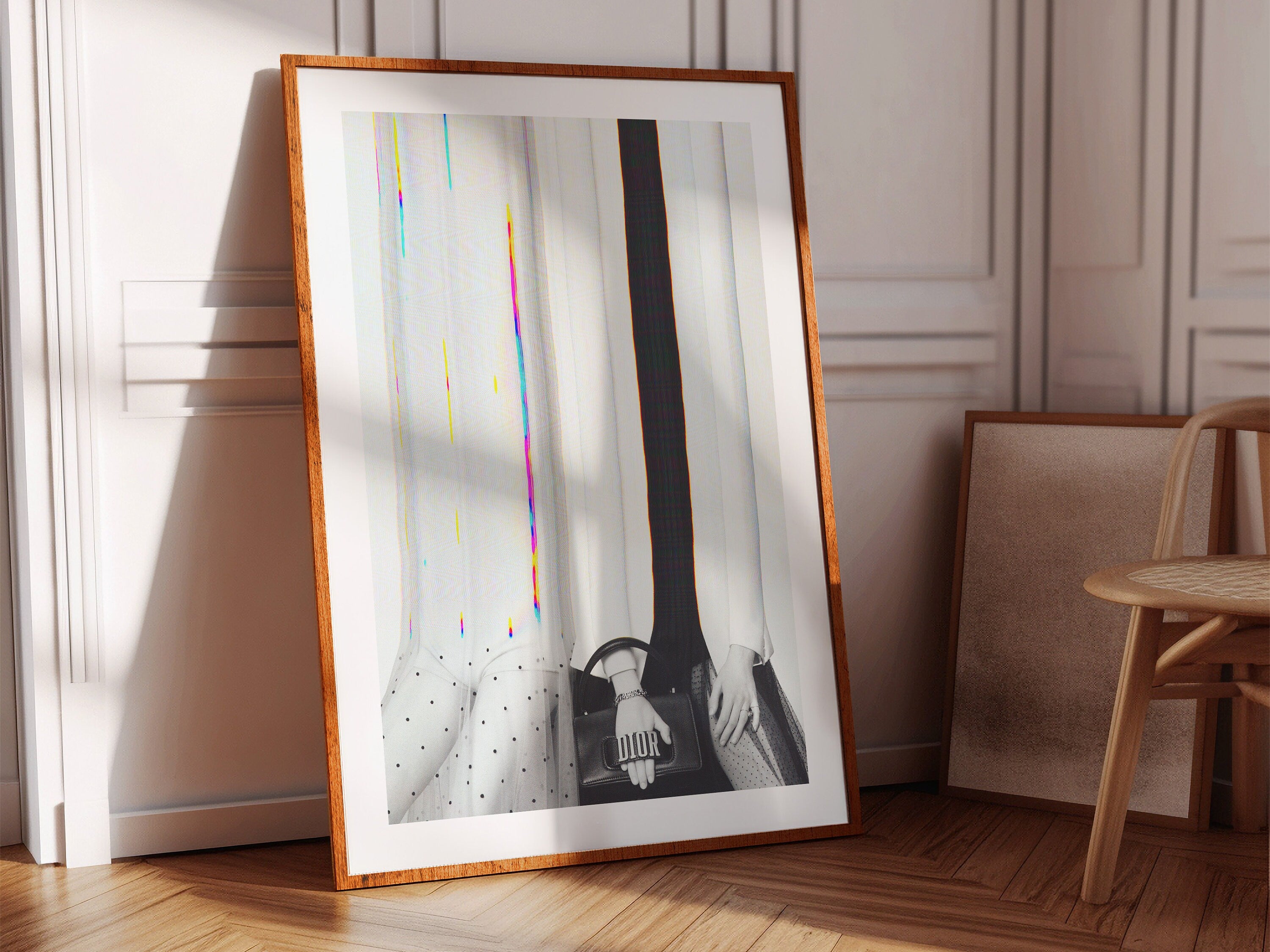 Black and White Altered Couples Portrait - Cute Minimal Unique Wall Decor for Home, Office, Bedroom, Bathroom | Untitled (212) Giclée Print