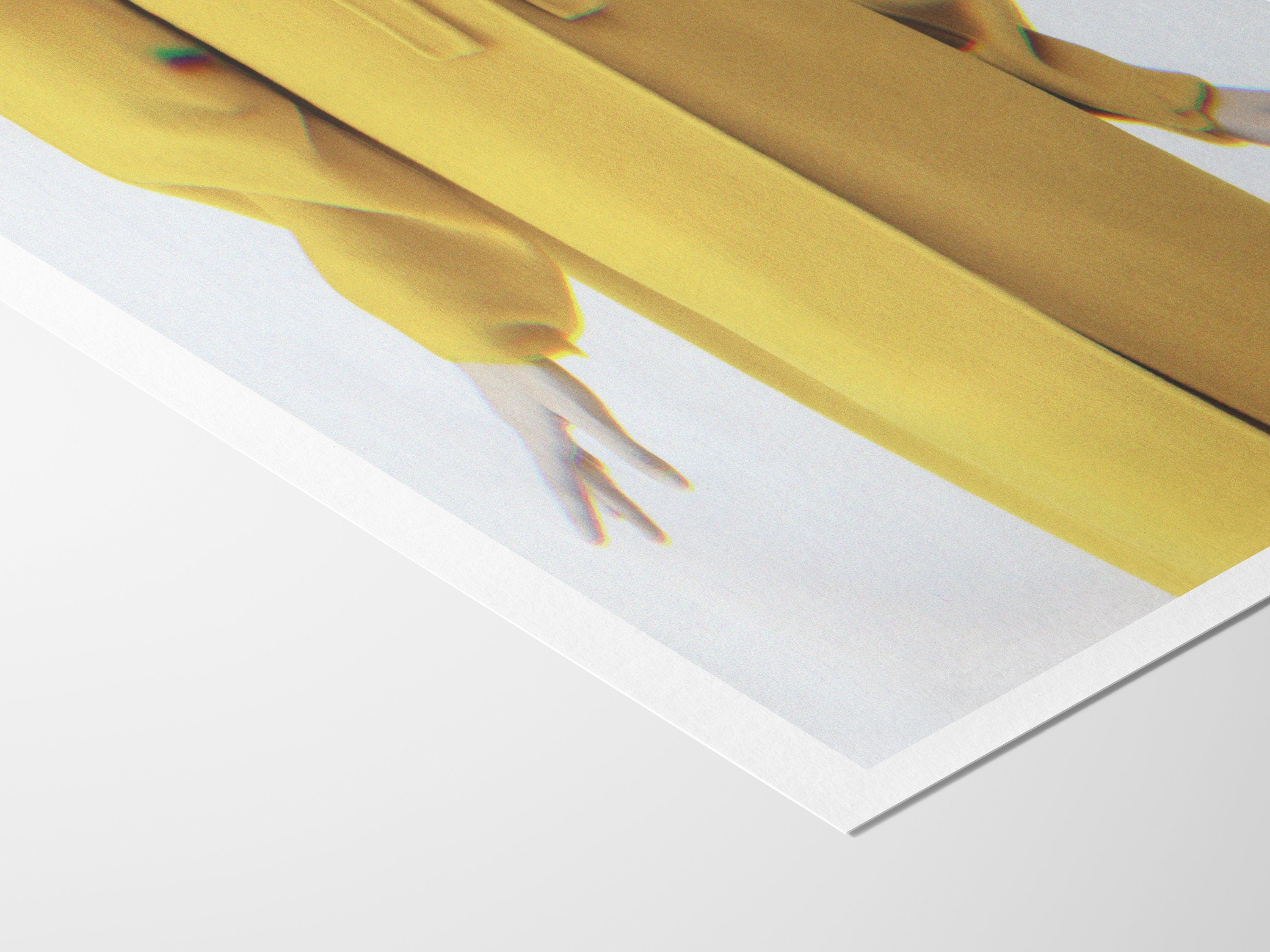 Surrealist Altered Portrait Photo Artwork - White and Yellow Eclectic Bohemian Wall Decor for Home, Office | Untitled (214) Giclée Print