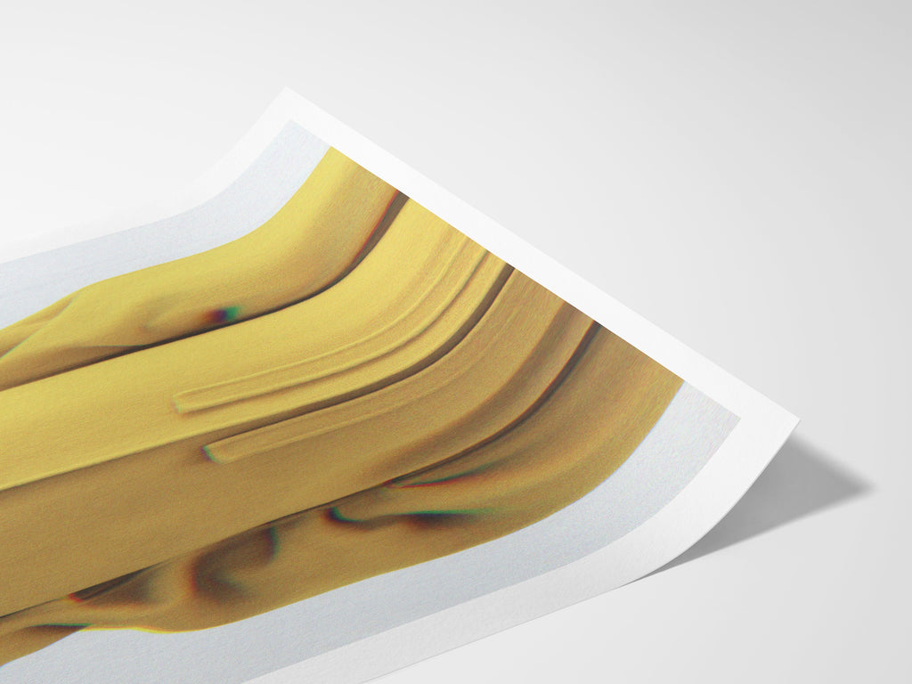 Surrealist Altered Portrait Photo Artwork - White and Yellow Eclectic Bohemian Wall Decor for Home, Office | Untitled (214) Giclée Print