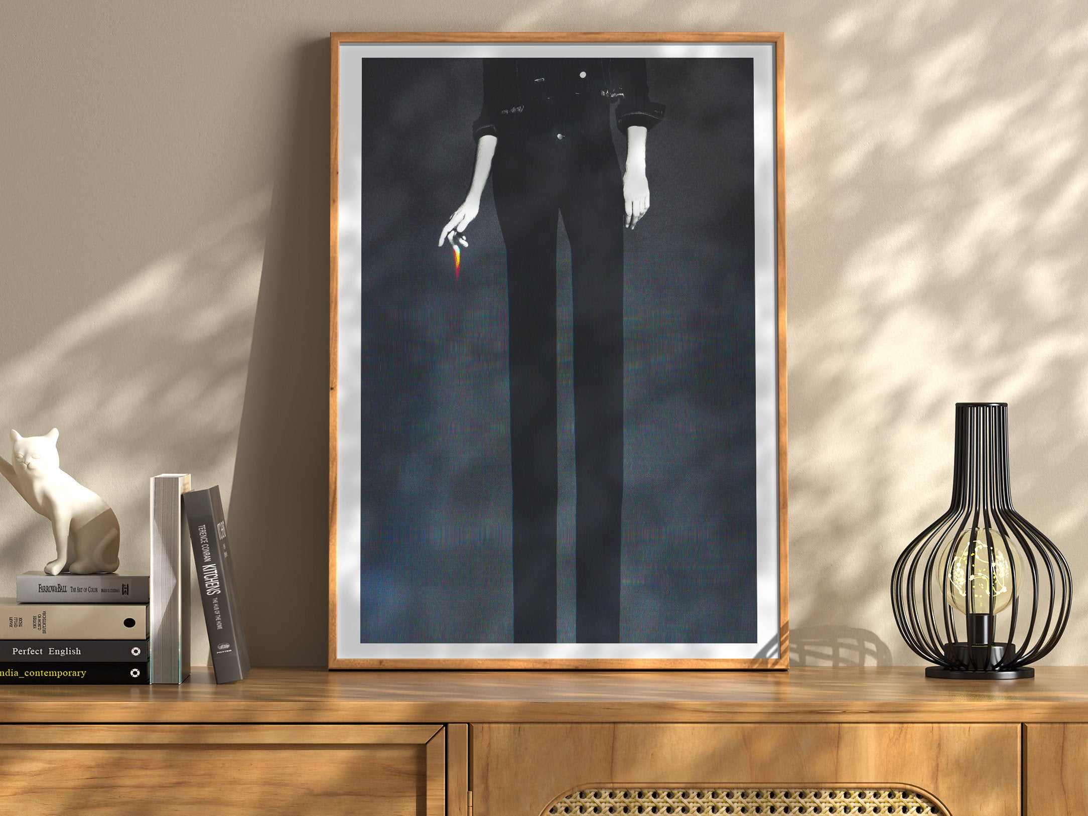 Altered Black And White Portrait Photo Wall Art - Eclectic, Moody, Minimal Aesthetic Decor For Home, Office | Untitled (220) Giclée Print