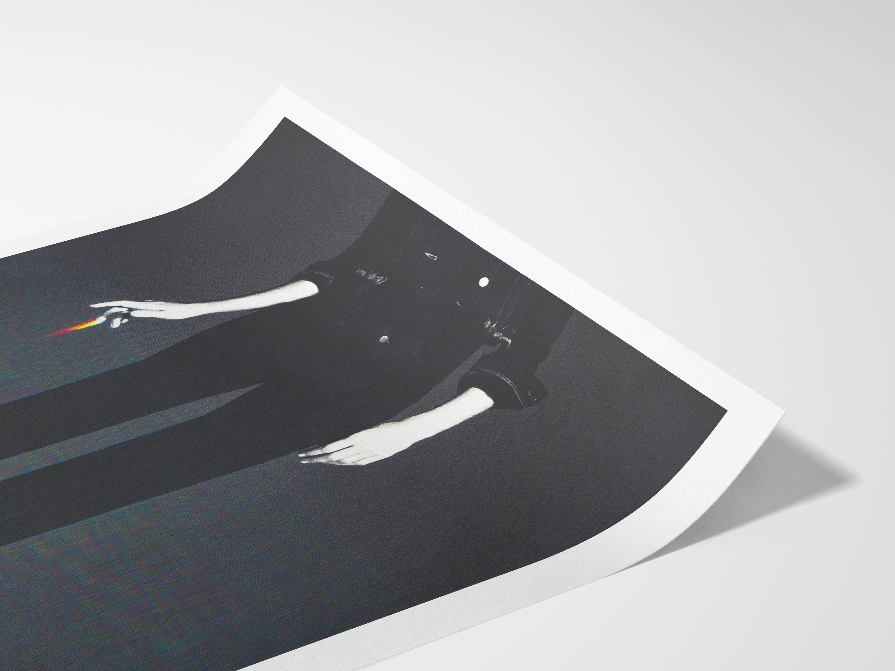 Altered Black And White Portrait Photo Wall Art - Eclectic, Moody, Minimal Aesthetic Decor For Home, Office | Untitled (220) Giclée Print