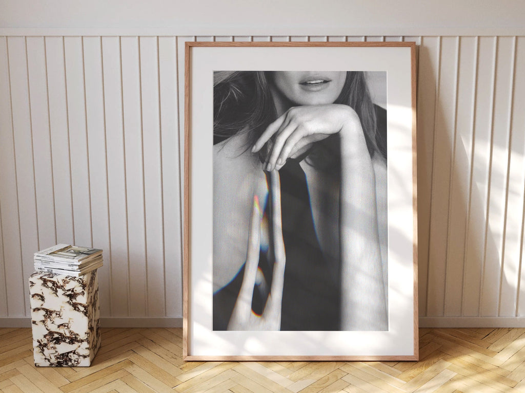 Altered Fashion Portrait Wall Art - Minimalist Black and White Photo for Eclectic Boho Home, Office Decor | Untitled (224) Giclée Print