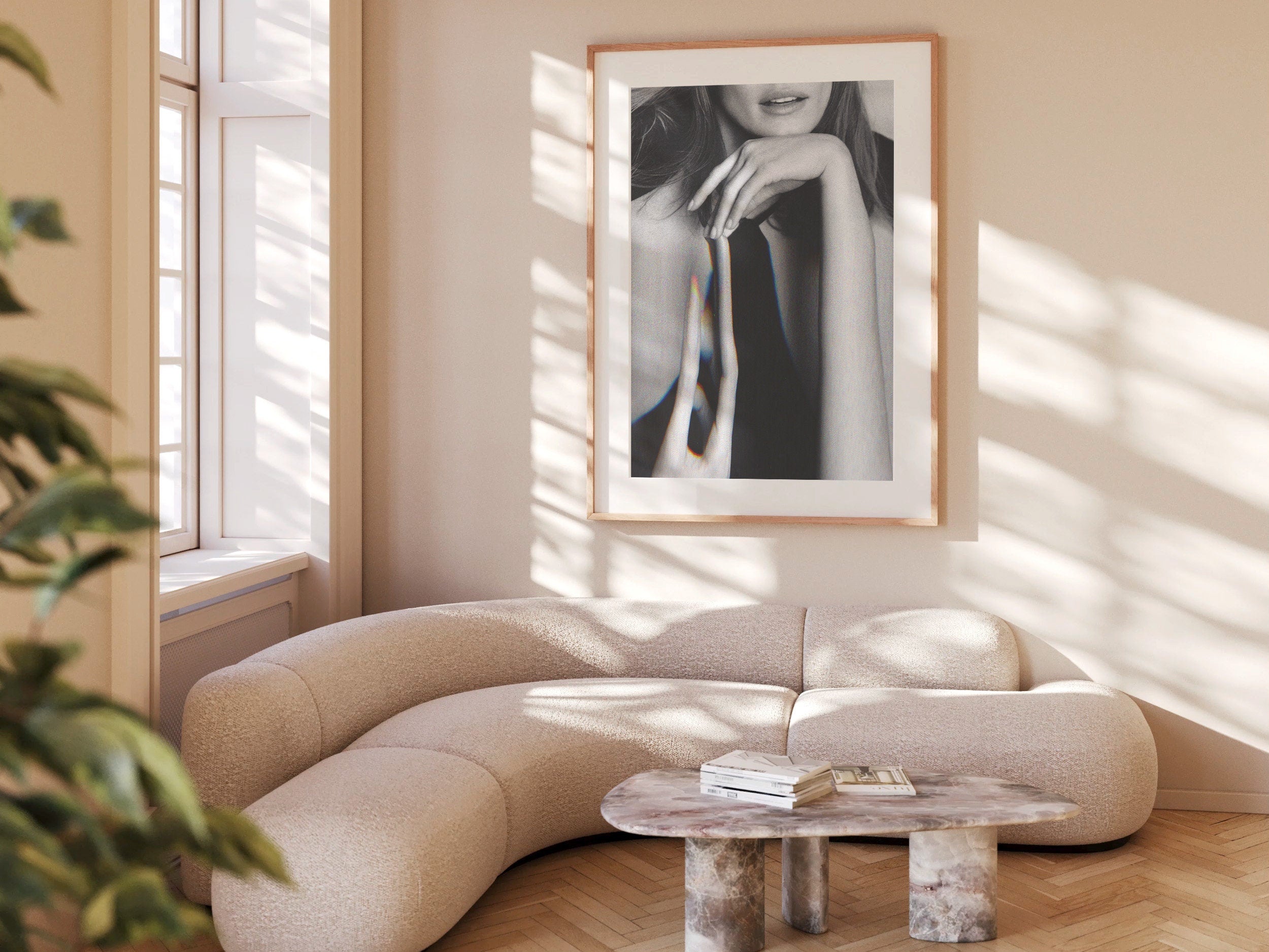 Altered Fashion Portrait Wall Art - Minimalist Black and White Photo for Eclectic Boho Home, Office Decor | Untitled (224) Giclée Print