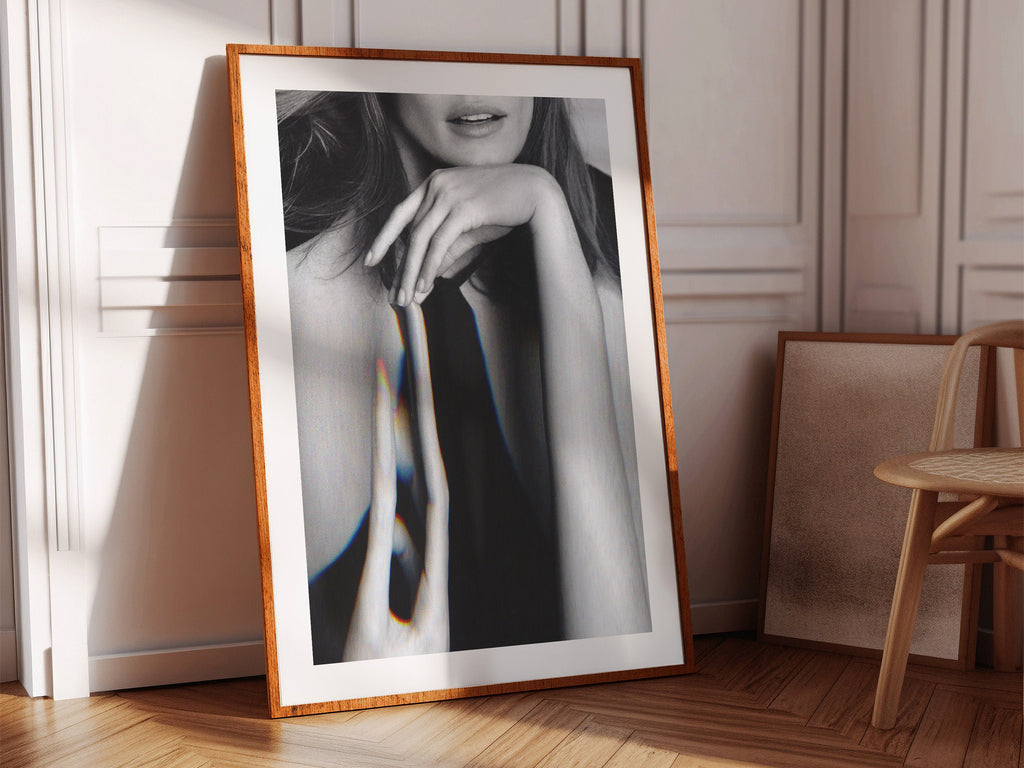 Altered Fashion Portrait Wall Art - Minimalist Black and White Photo for Eclectic Boho Home, Office Decor | Untitled (224) Giclée Print