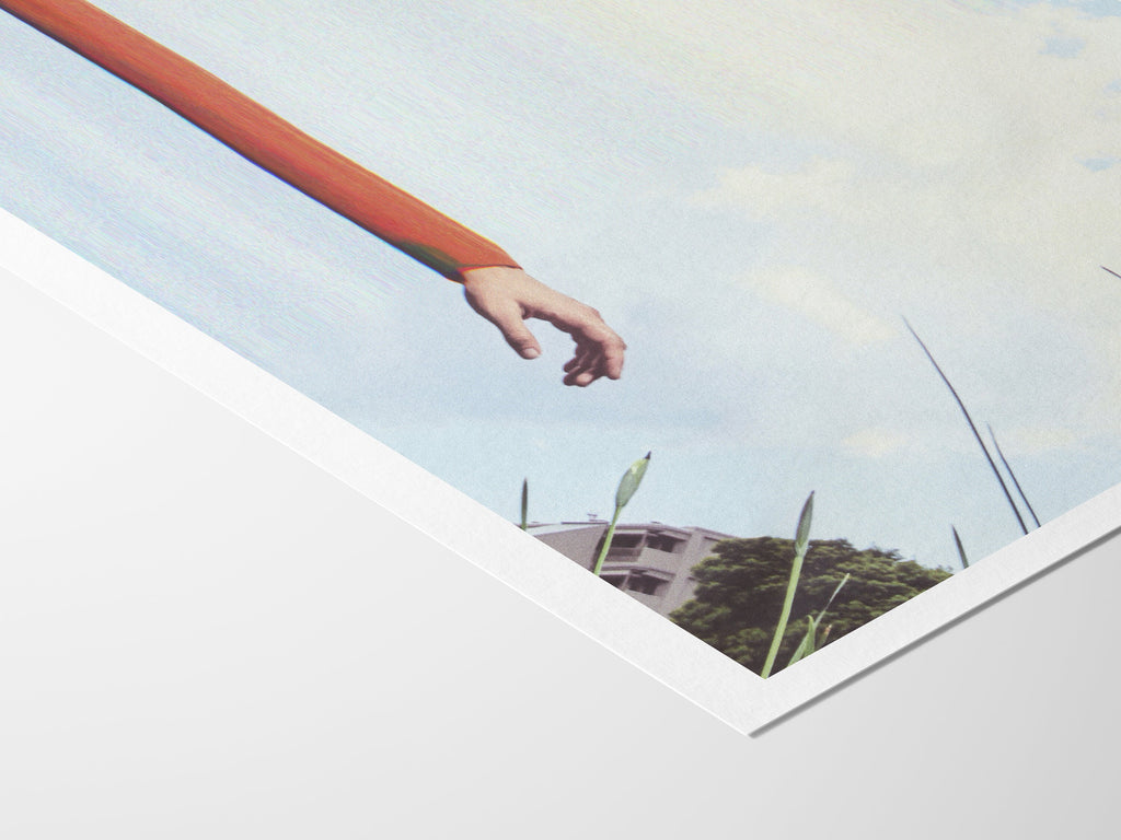 Surreal Altered Photo Artwork, Hand Reaching Blue Sky - Eclectic Wall Decor For Home, Office, Living Room | Untitled (225) Giclée Print