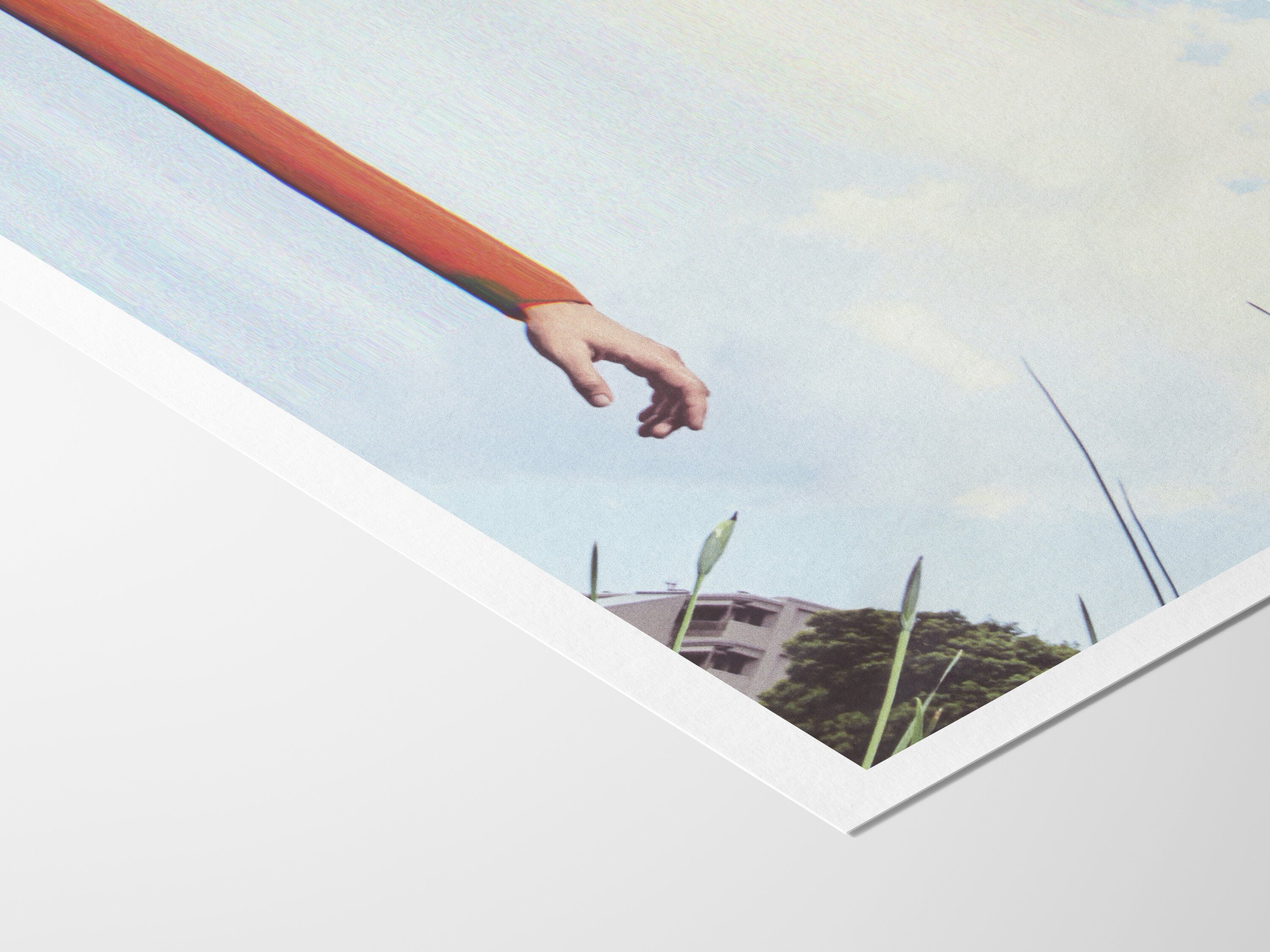 Surreal Altered Photo Artwork, Hand Reaching Blue Sky - Eclectic Wall Decor For Home, Office, Living Room | Untitled (225) Giclée Print