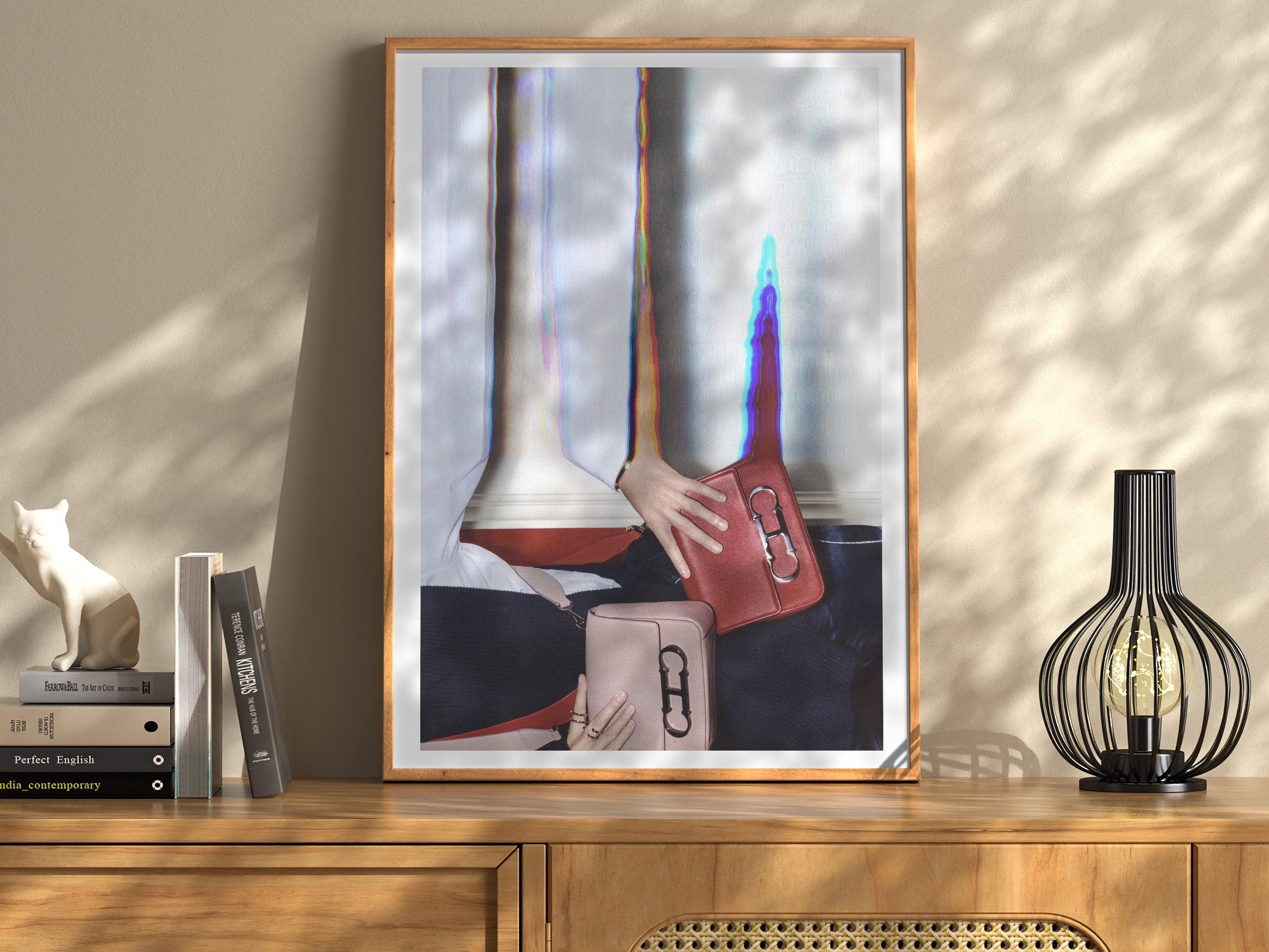 Trippy Surrealist Altered Fashion Photo - Colorful Elegant Luxury Handbag Wall Decor for Home, Office, Bedroom | Untitled (229) Giclée Print