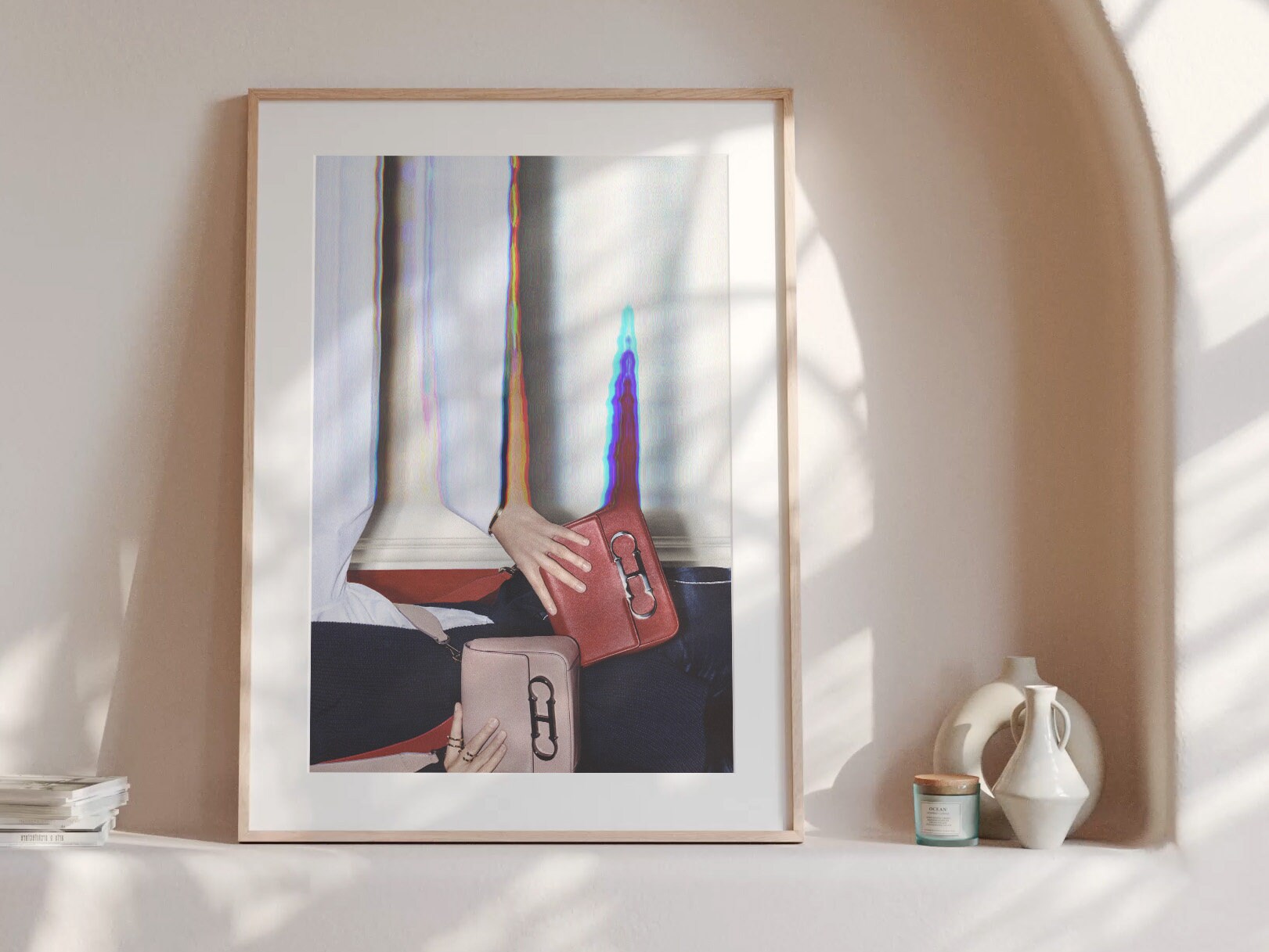 Trippy Surrealist Altered Fashion Photo - Colorful Elegant Luxury Handbag Wall Decor for Home, Office, Bedroom | Untitled (229) Giclée Print