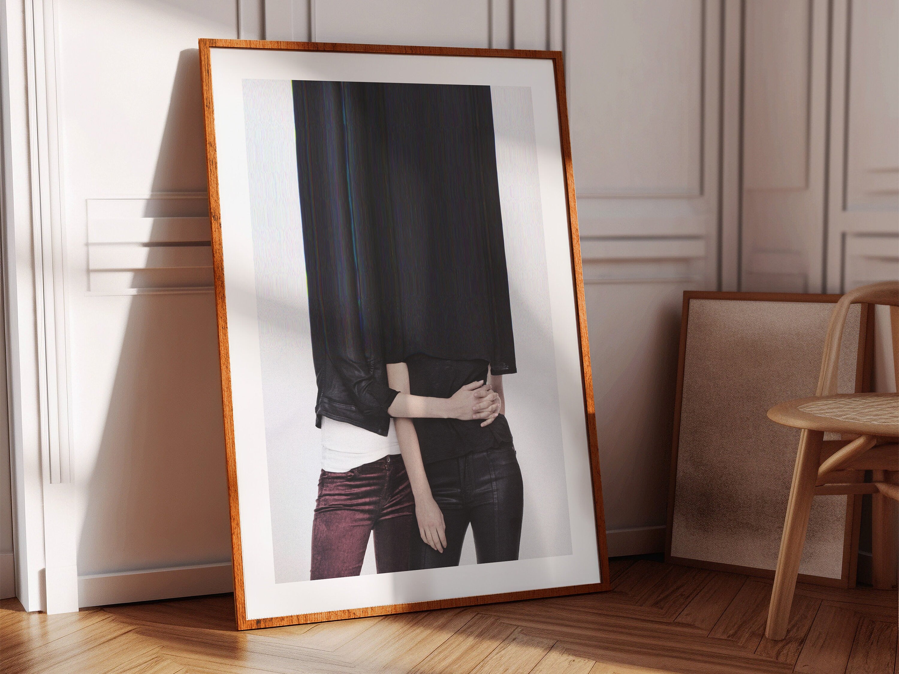 Altered Couples Portrait Photo Giclée Artwork - Eclectic Romantic Love Wall Decor for Living Room, Bedroom | Untitled (230) Giclée Print