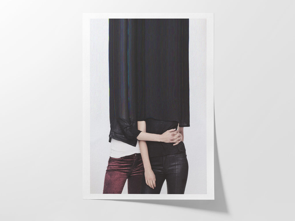 Altered Couples Portrait Photo Giclée Artwork - Eclectic Romantic Love Wall Decor for Living Room, Bedroom | Untitled (230) Giclée Print