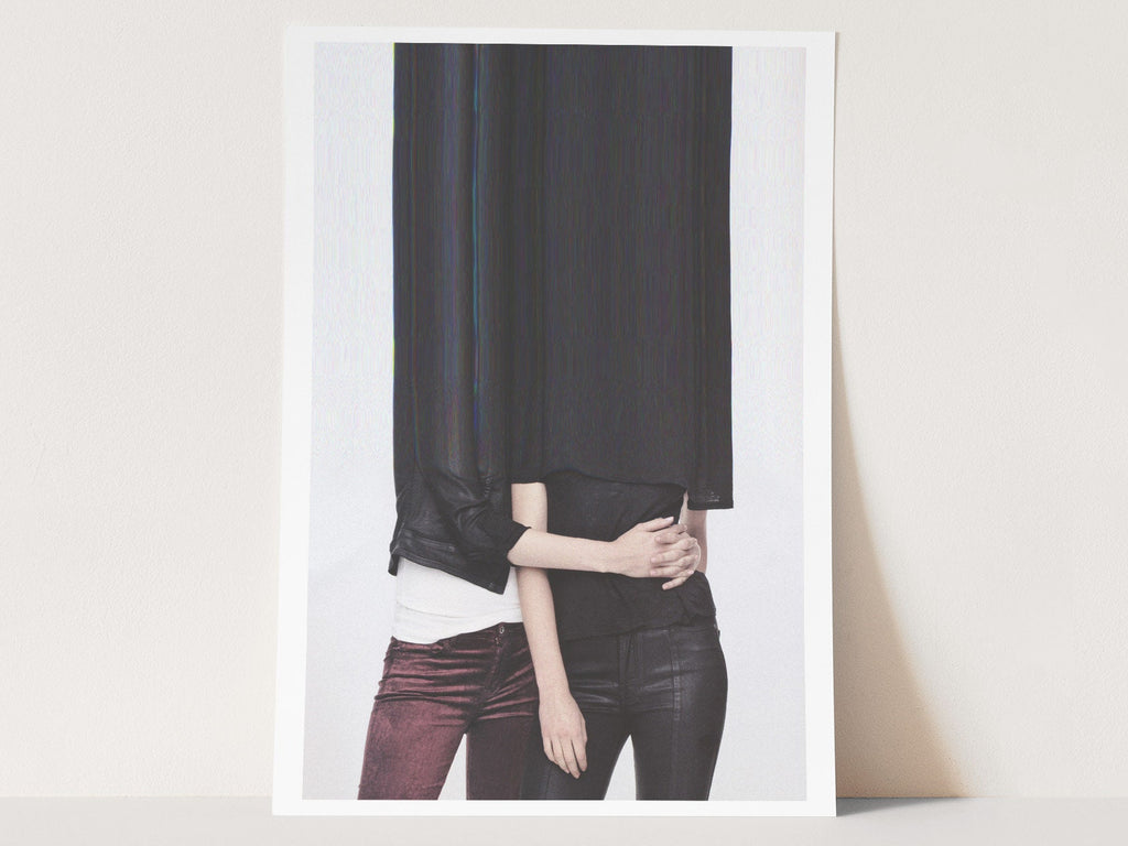 Altered Couples Portrait Photo Giclée Artwork - Eclectic Romantic Love Wall Decor for Living Room, Bedroom | Untitled (230) Giclée Print