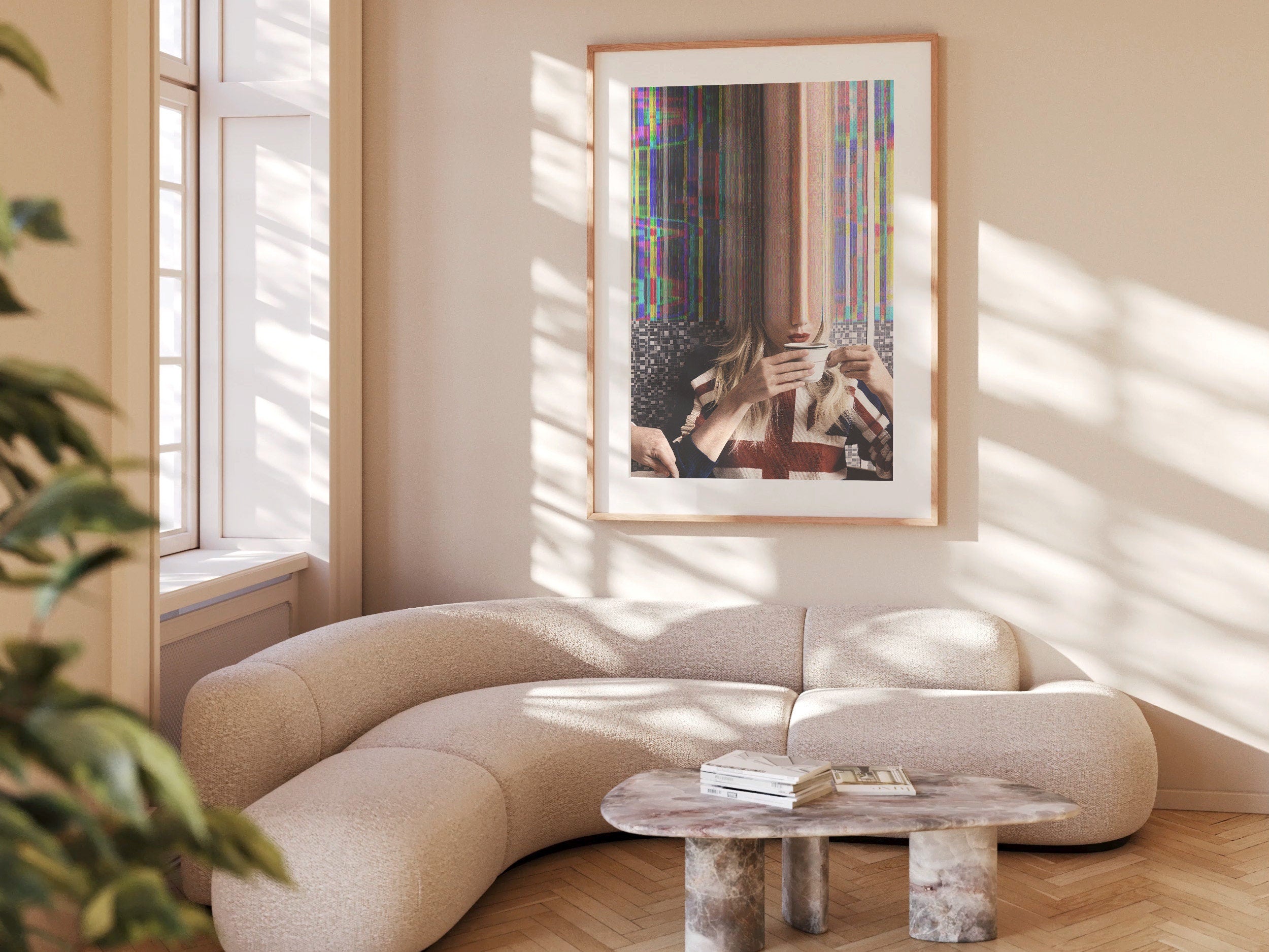 Altered British Fashion Photo Artwork - Colorful Aesthetic Wall Decor for Tea Shop, Coffee Shop, Cafe, Kitchen | Untitled (231) Giclée Print