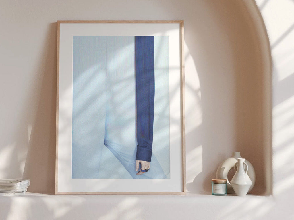 Light Blue Minimalist Wall Art - Neutral Elegant Abstract Wall Decor for Home, Office, Apartment, Bedroom | Untitled (232) Giclée Print