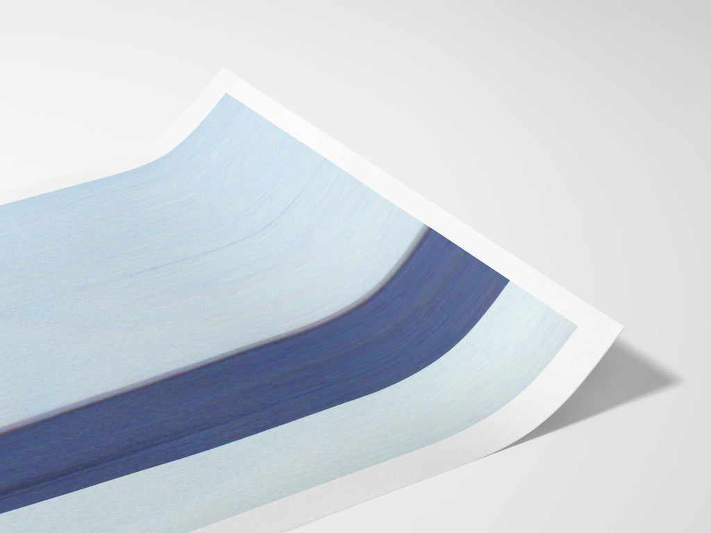 Light Blue Minimalist Wall Art - Neutral Elegant Abstract Wall Decor for Home, Office, Apartment, Bedroom | Untitled (232) Giclée Print