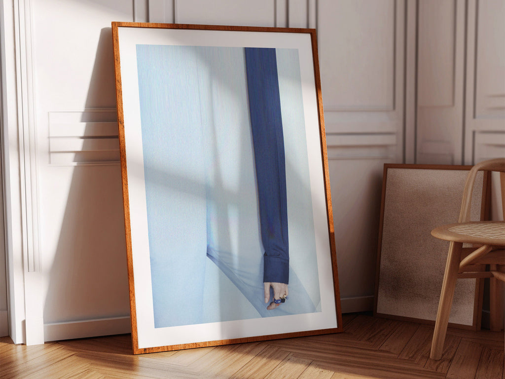 Light Blue Minimalist Wall Art - Neutral Elegant Abstract Wall Decor for Home, Office, Apartment, Bedroom | Untitled (232) Giclée Print