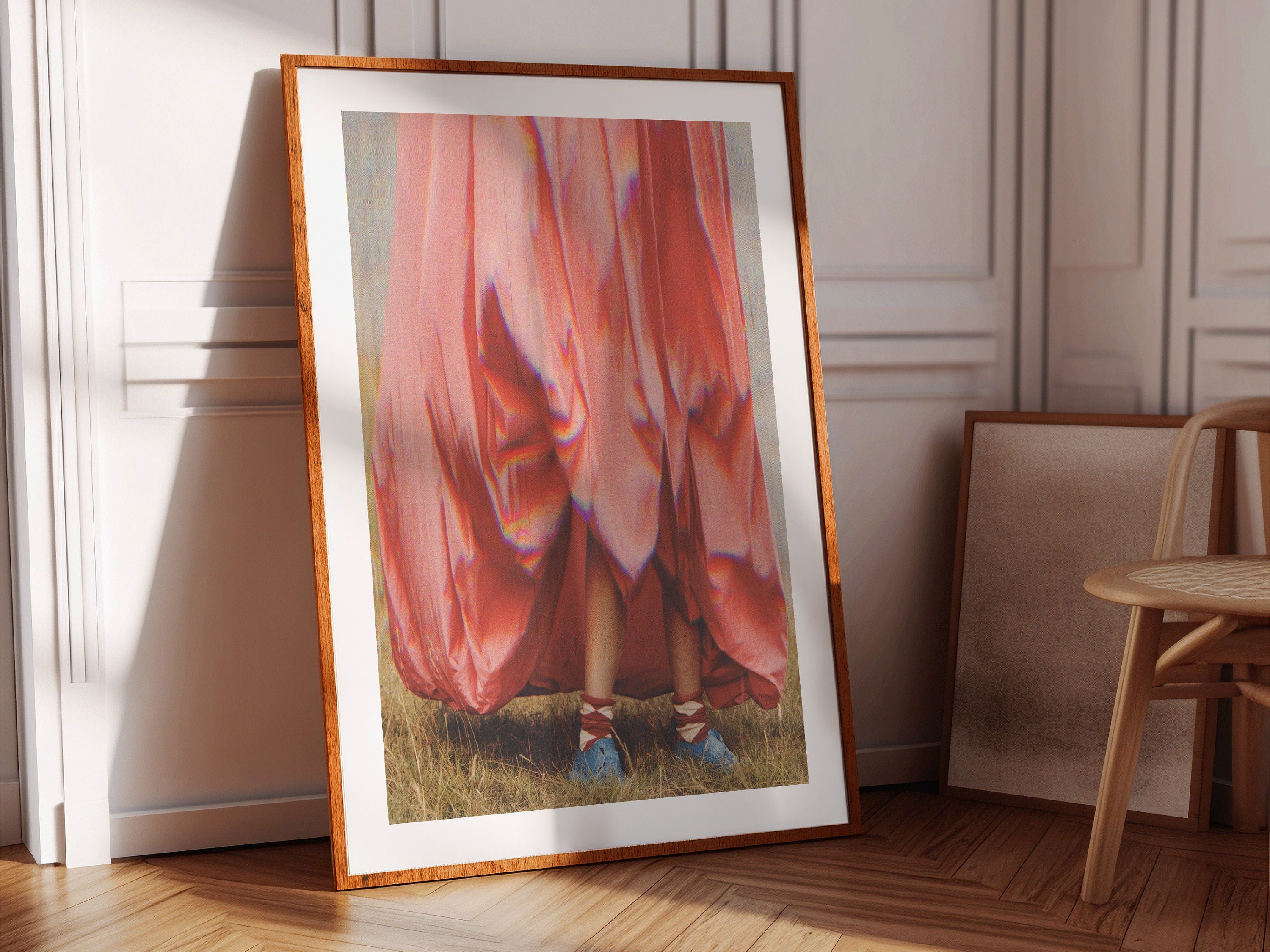 Altered Fashion Photography Art - Red Eclectic Bohemian Feminine Home Decor for Living Room, Bedroom, Office | Untitled (233) Giclée Print