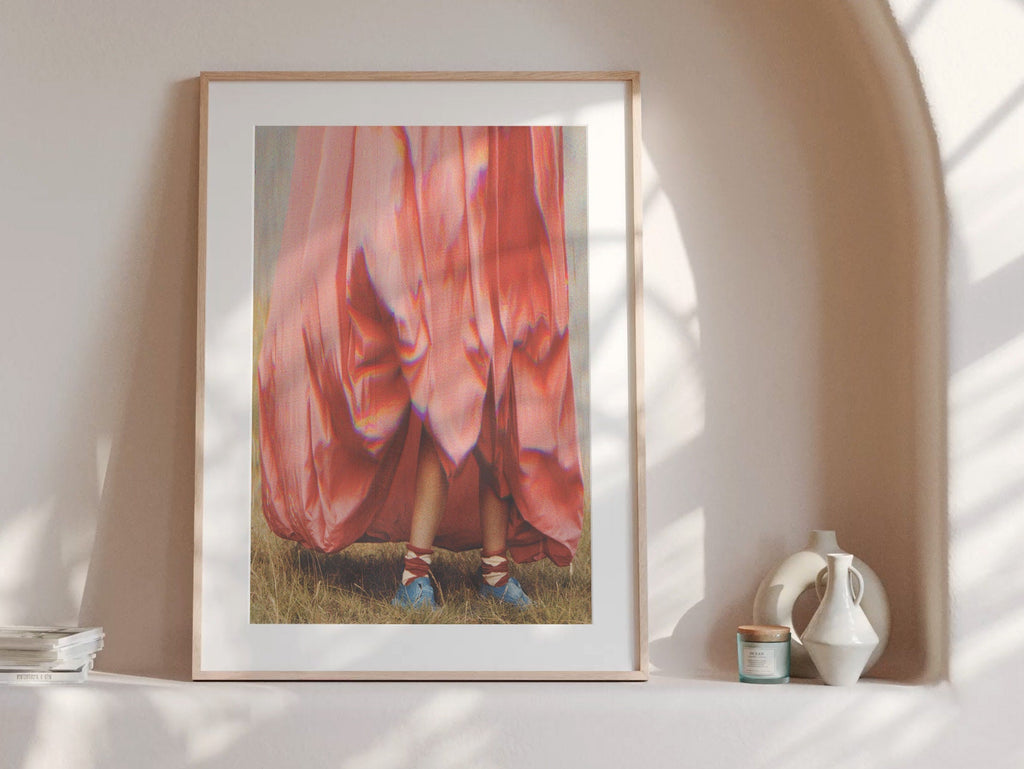 Altered Fashion Photography Art - Red Eclectic Bohemian Feminine Home Decor for Living Room, Bedroom, Office | Untitled (233) Giclée Print