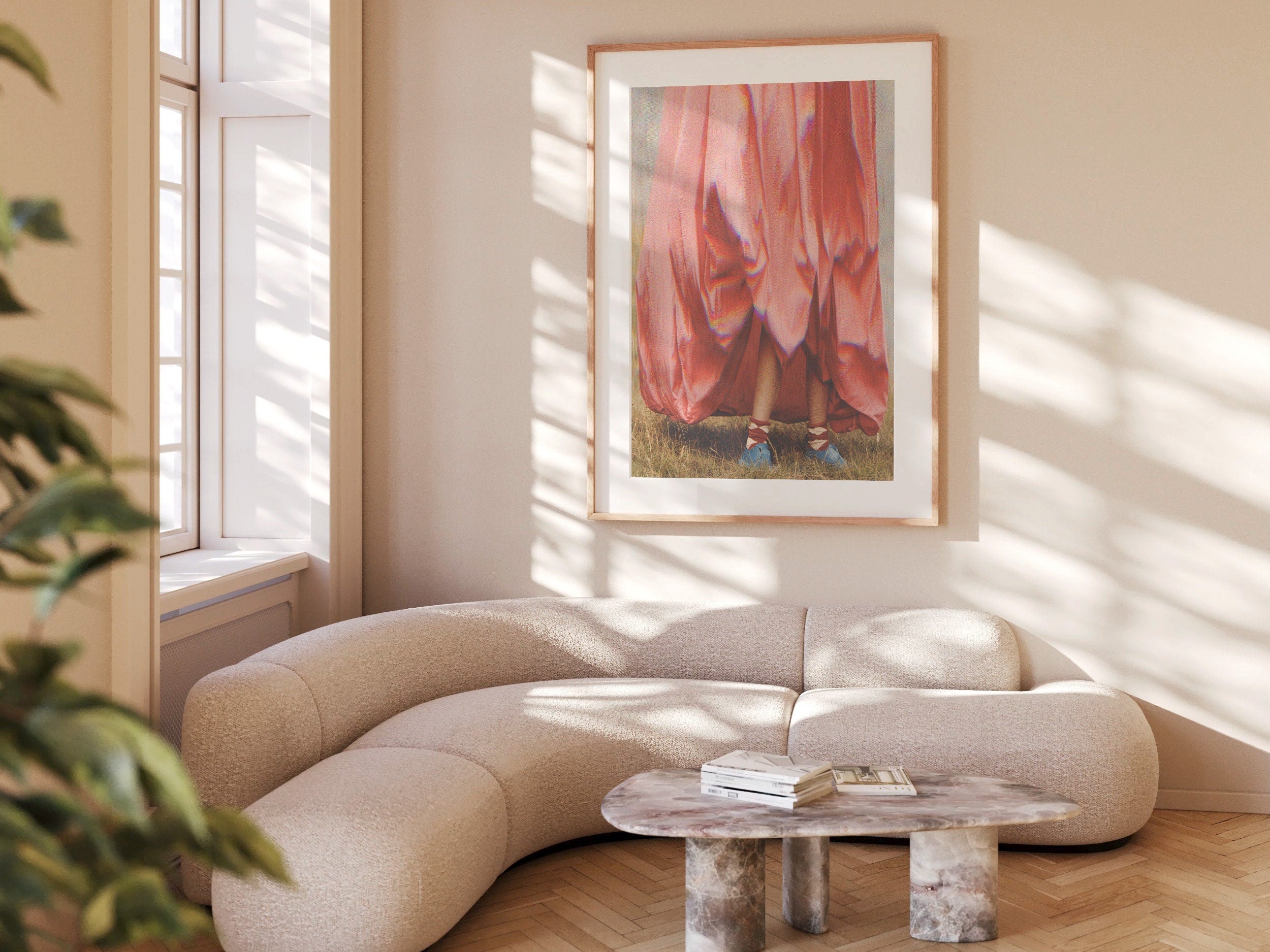 Altered Fashion Photography Art - Red Eclectic Bohemian Feminine Home Decor for Living Room, Bedroom, Office | Untitled (233) Giclée Print