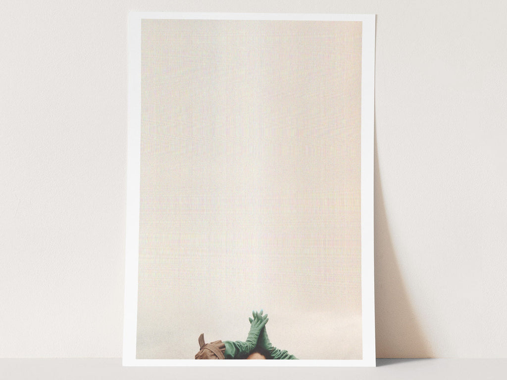 Beige Woman Praying Altered Fashion Photo - Eclectic, Minimal Aesthetic Wall Decor for Home, Office | Untitled (234) Giclée Print