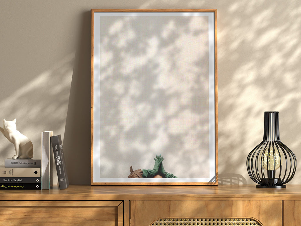 Beige Woman Praying Altered Fashion Photo - Eclectic, Minimal Aesthetic Wall Decor for Home, Office | Untitled (234) Giclée Print