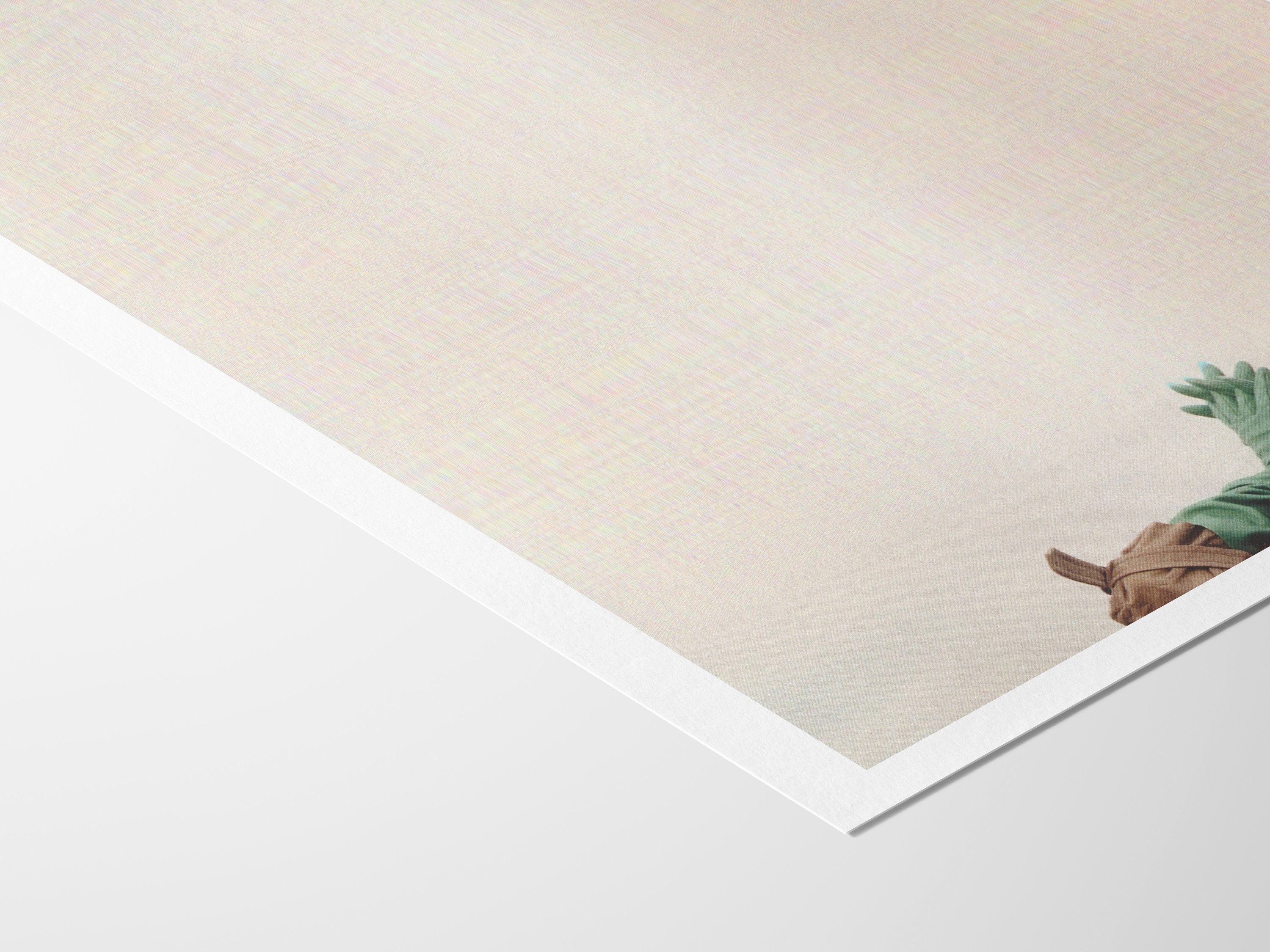 Beige Woman Praying Altered Fashion Photo - Eclectic, Minimal Aesthetic Wall Decor for Home, Office | Untitled (234) Giclée Print