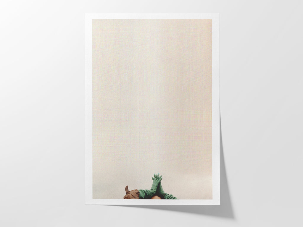 Beige Woman Praying Altered Fashion Photo - Eclectic, Minimal Aesthetic Wall Decor for Home, Office | Untitled (234) Giclée Print