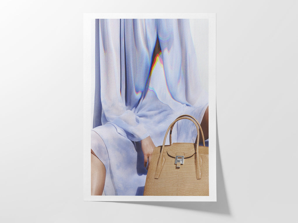 Periwinkle Altered Fashion Photo Wall Art - Boho Wall Decor for Living, Dining Room, Bedroom, Bathroom, Foyer | Untitled (240) Giclée Print