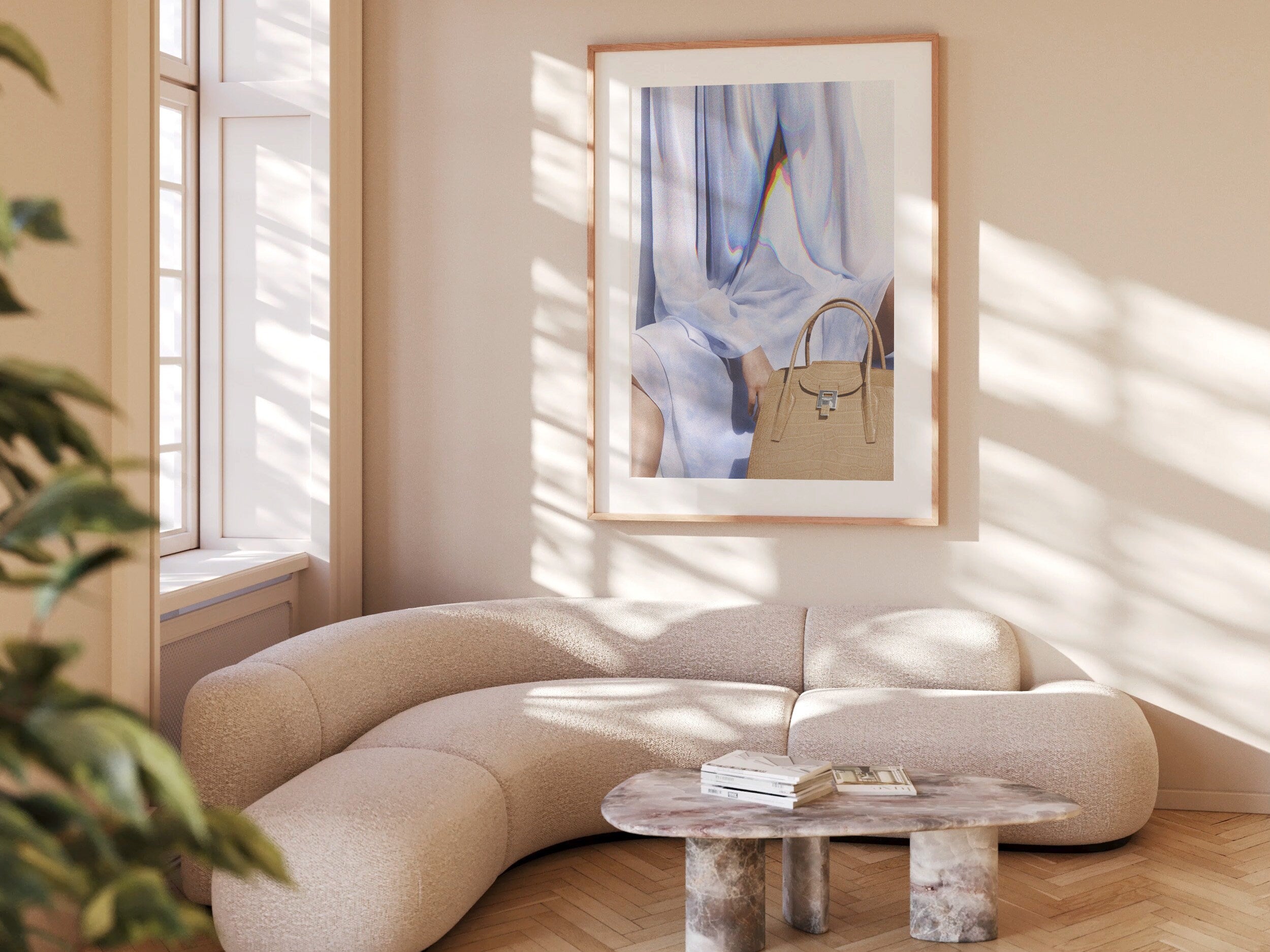 Periwinkle Altered Fashion Photo Wall Art - Boho Wall Decor for Living, Dining Room, Bedroom, Bathroom, Foyer | Untitled (240) Giclée Print