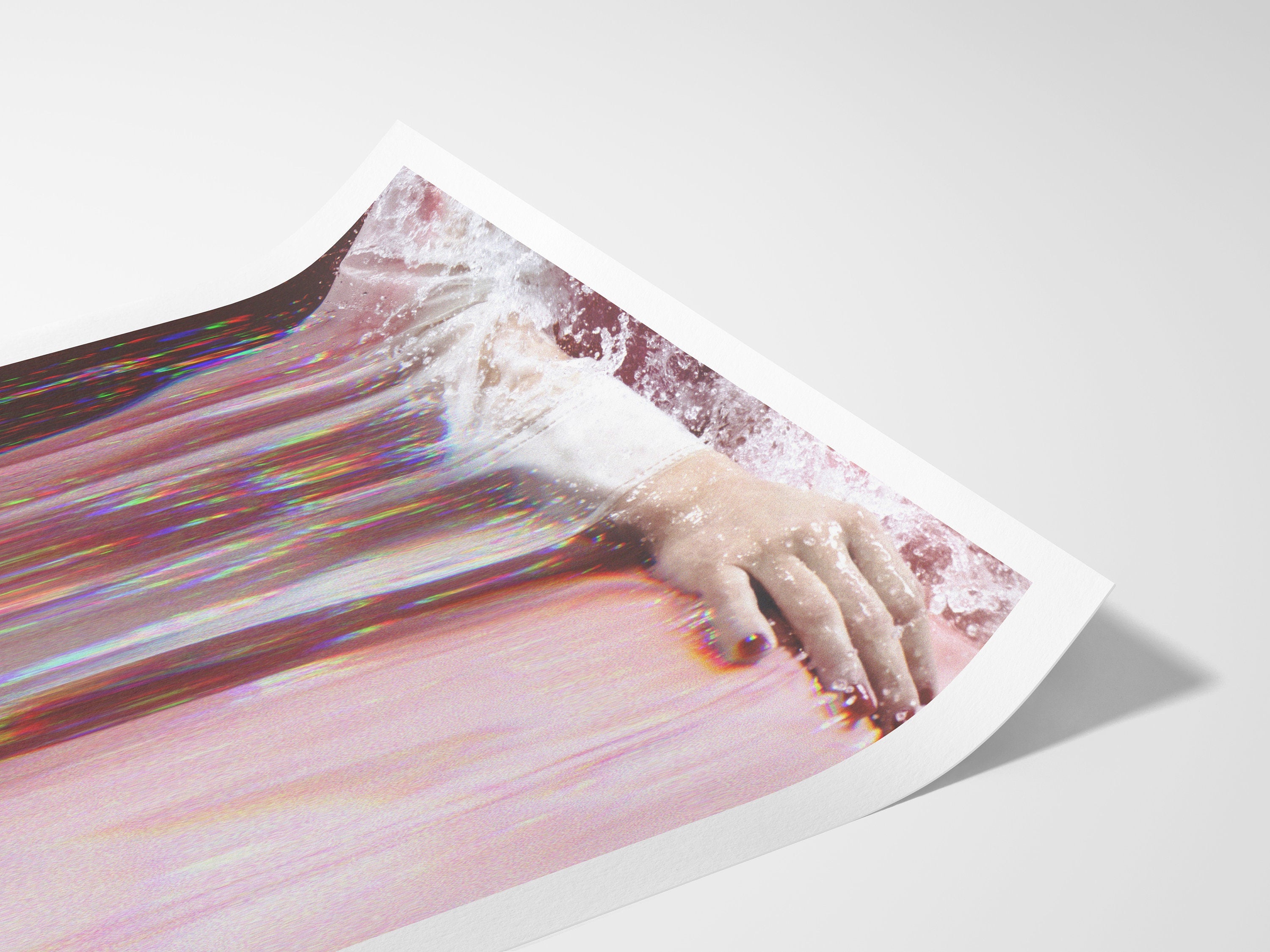 Pink Splash Altered Fashion Photography - Eclectic Feminine Wall Decor for Living Room, Bedroom, Home, Office | Untitled (242) Giclée Print