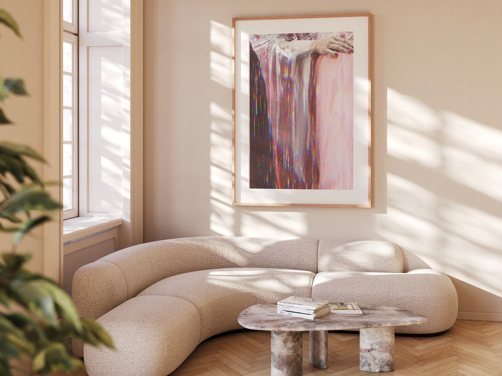 Pink Splash Altered Fashion Photography - Eclectic Feminine Wall Decor for Living Room, Bedroom, Home, Office | Untitled (242) Giclée Print