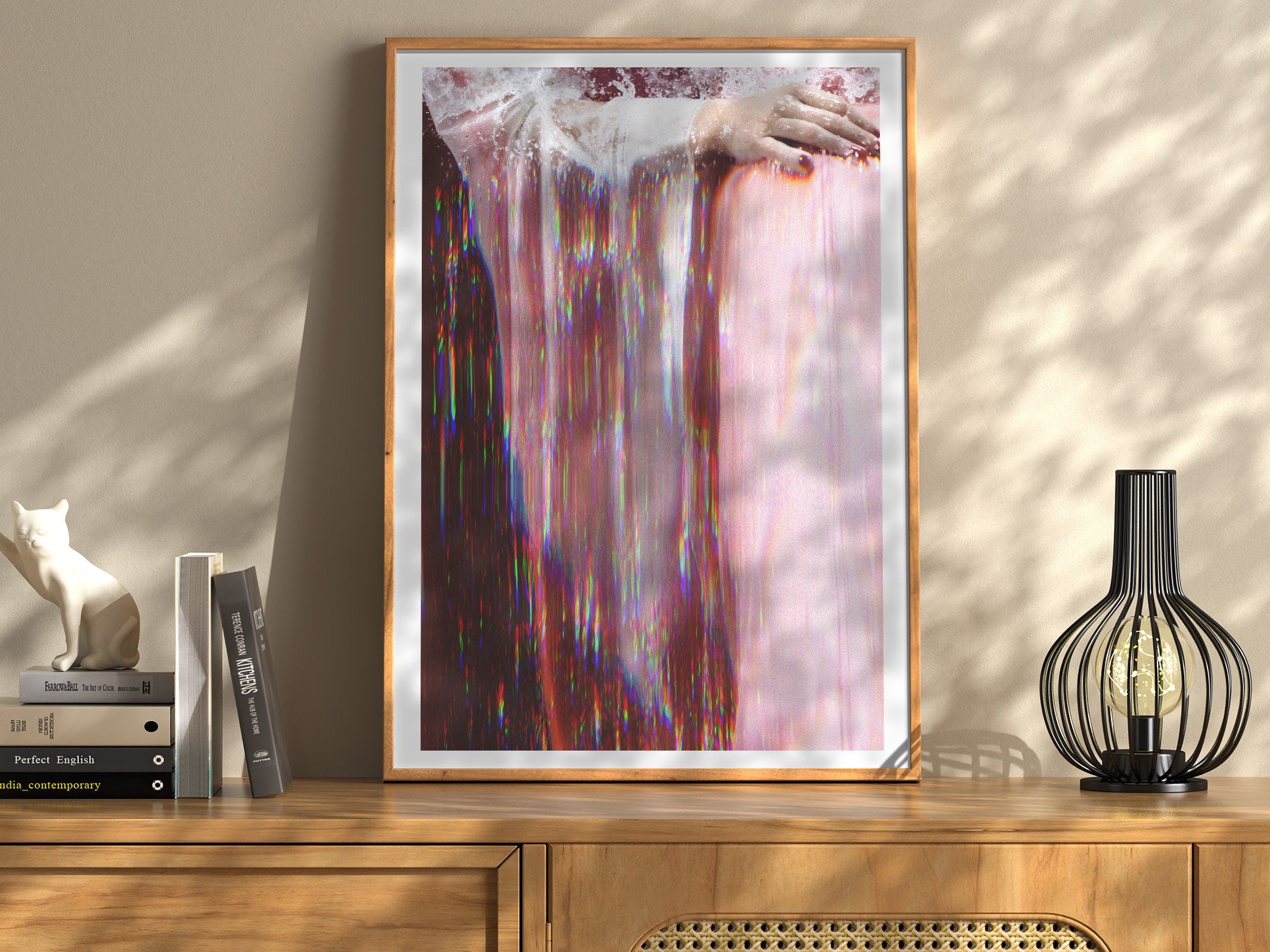 Pink Splash Altered Fashion Photography - Eclectic Feminine Wall Decor for Living Room, Bedroom, Home, Office | Untitled (242) Giclée Print