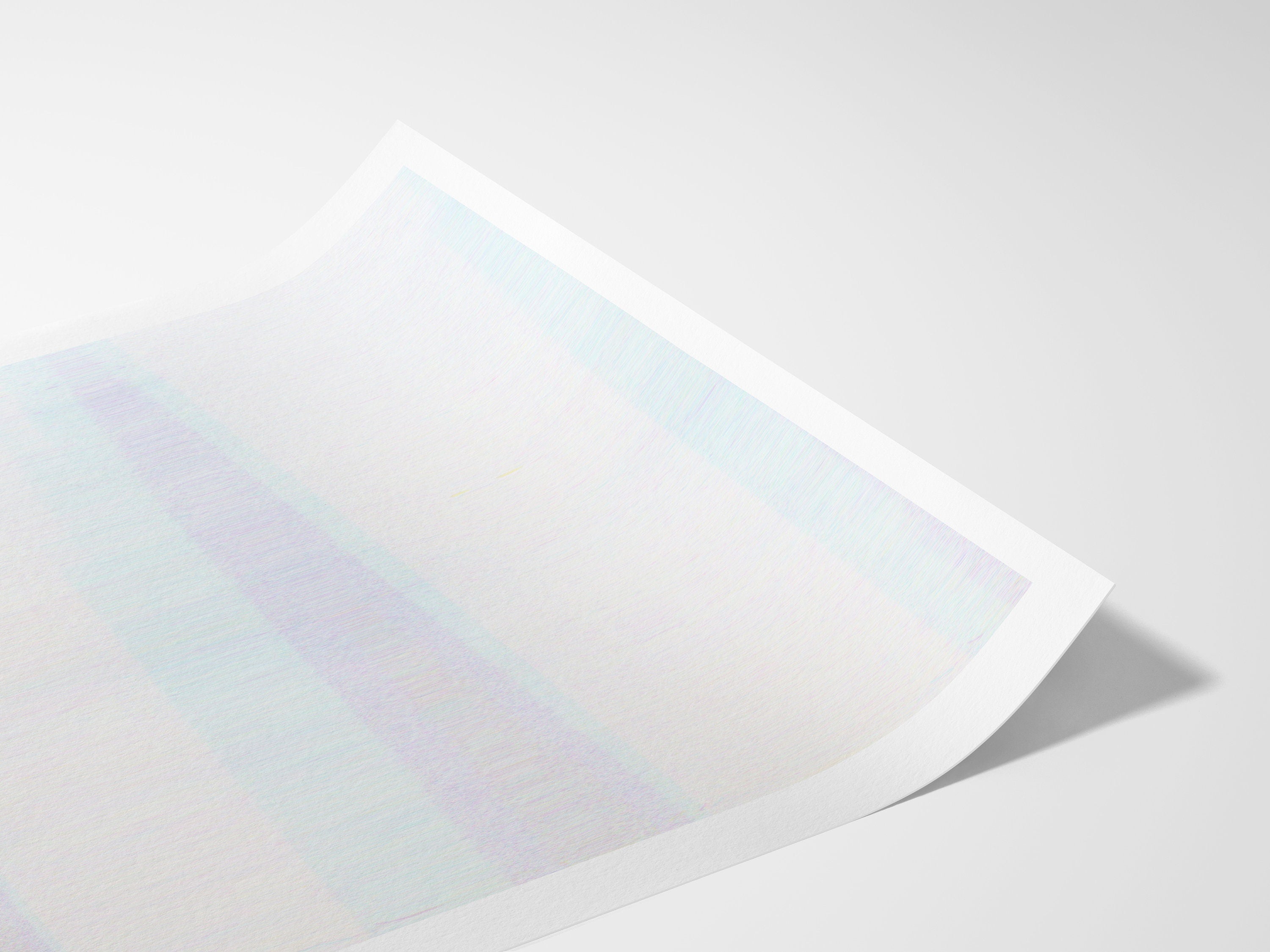 Modern Minimal Blue & White Glitch Art - Elegant Wall Decor for Living Room, Bedroom, Office, Kitchen, Dining | Untitled (243) Giclée Print