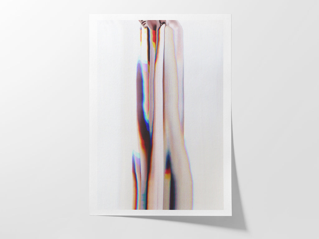 Pink and White Surrealist Psychedelic Altered Fashion Photo Art - Unique Minimal Wall Decor For Home, Office | Untitled (244) Giclée Print