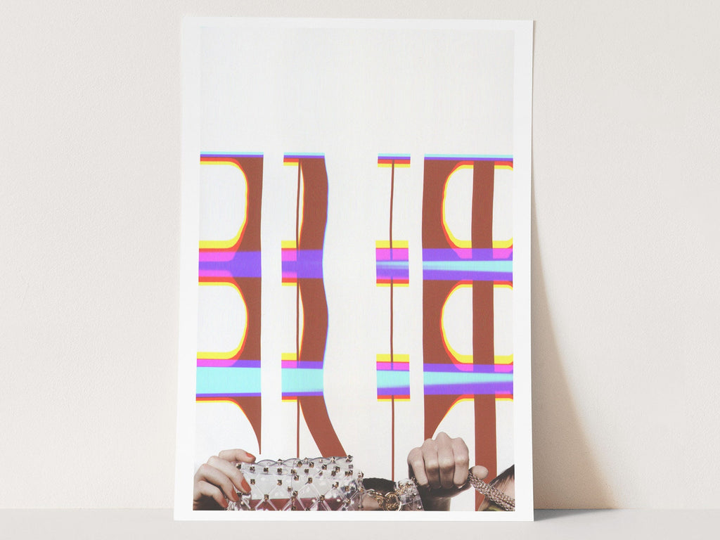 Red White Altered Fashion Photography - Eclectic Luxury Postmodern Art For Home, Office, Living Room, Bedroom | Untitled (246) Giclée Print