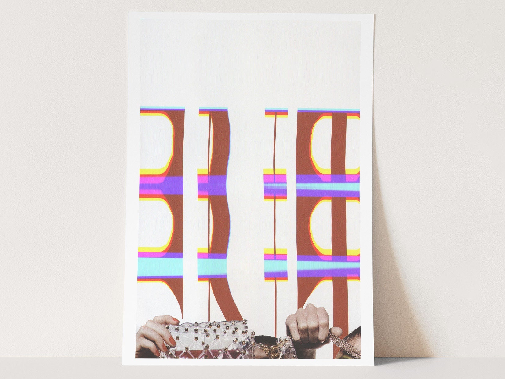 Red White Altered Fashion Photography - Eclectic Luxury Postmodern Art For Home, Office, Living Room, Bedroom | Untitled (246) Giclée Print