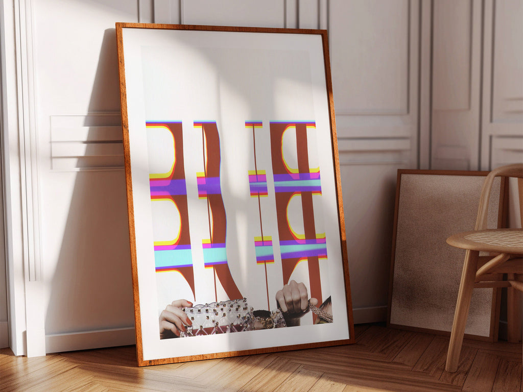 Red White Altered Fashion Photography - Eclectic Luxury Postmodern Art For Home, Office, Living Room, Bedroom | Untitled (246) Giclée Print