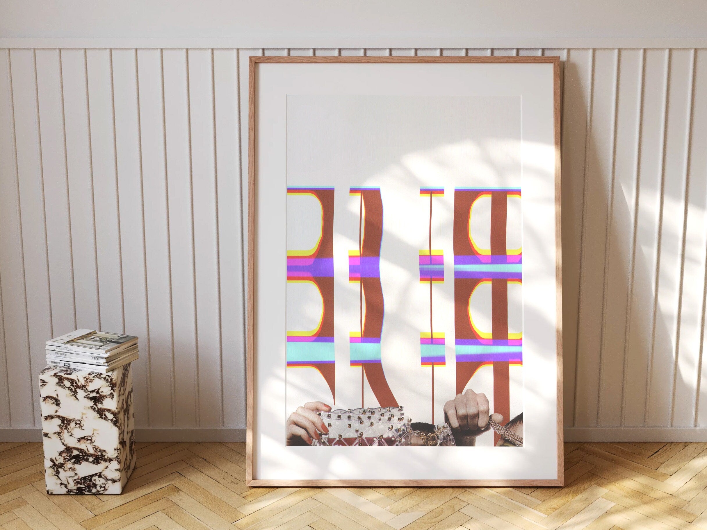 Red White Altered Fashion Photography - Eclectic Luxury Postmodern Art For Home, Office, Living Room, Bedroom | Untitled (246) Giclée Print