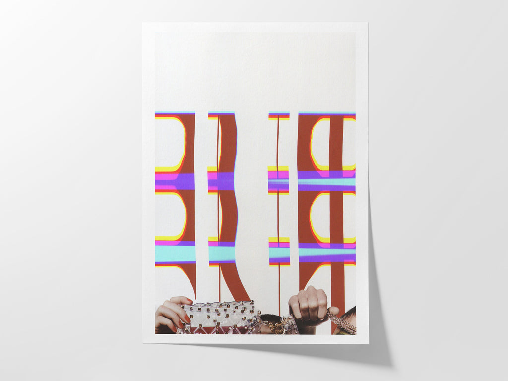 Red White Altered Fashion Photography - Eclectic Luxury Postmodern Art For Home, Office, Living Room, Bedroom | Untitled (246) Giclée Print