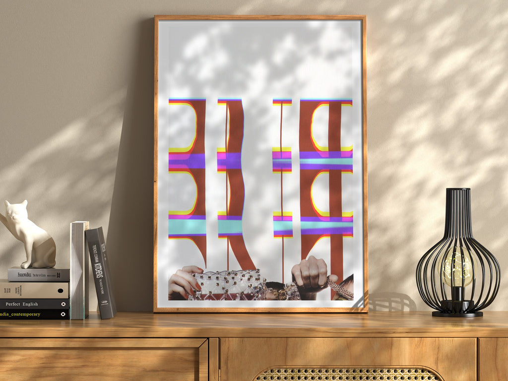 Red White Altered Fashion Photography - Eclectic Luxury Postmodern Art For Home, Office, Living Room, Bedroom | Untitled (246) Giclée Print