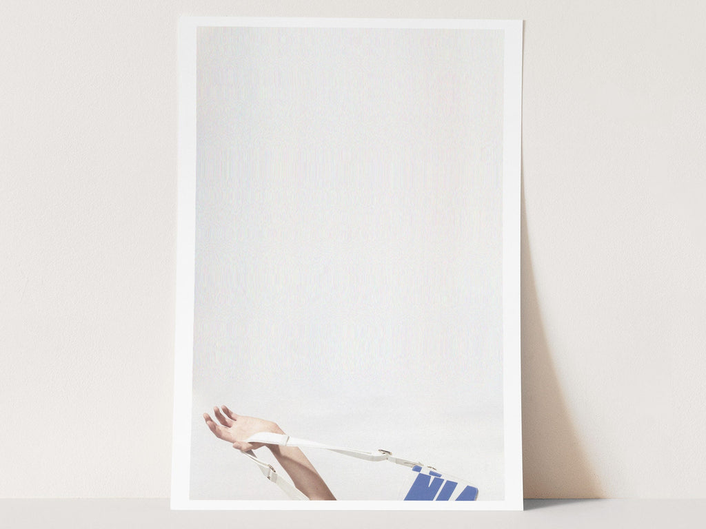 White Minimalist Modern Contemporary Wall Decor - Elegant and Neutral Vertical Art Print for Home, Office | Untitled (248) Giclée Print