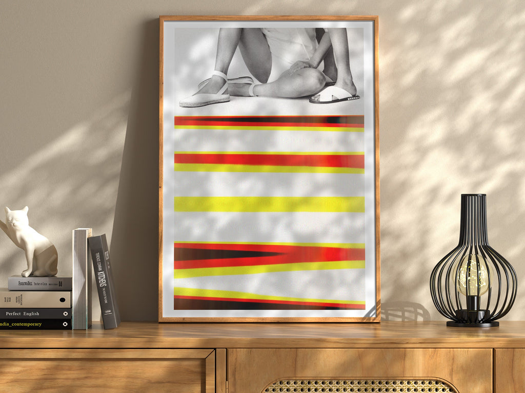 Eclectic Bohemian Wall Art For Living - Unique Altered Black and White Fashion Photo For Home, Office, Bedroom | Untitled (250) Giclée Print