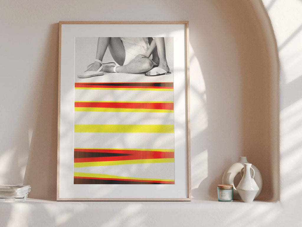 Eclectic Bohemian Wall Art For Living - Unique Altered Black and White Fashion Photo For Home, Office, Bedroom | Untitled (250) Giclée Print