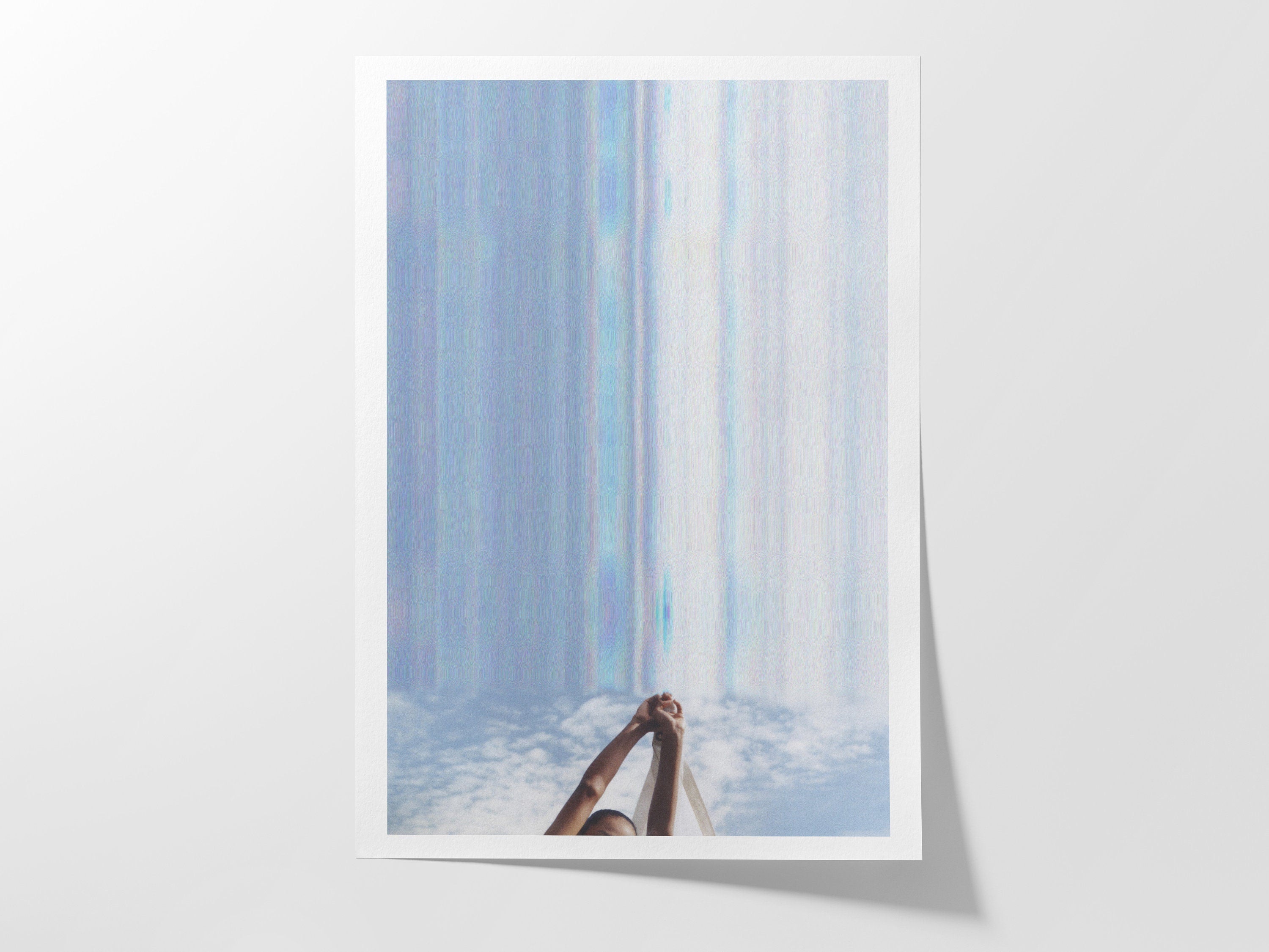 Surreal Blue And White Altered Photo Wall Art Print - Eclectic Blue Sky Wall Decor For Home, Office | Untitled (252) Giclée Print